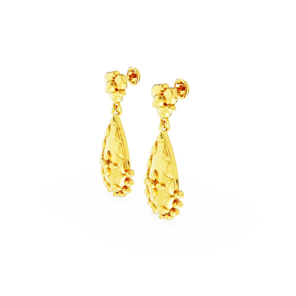 Best-Floral-Design-Gold-Earring-Collections-in-Chennai