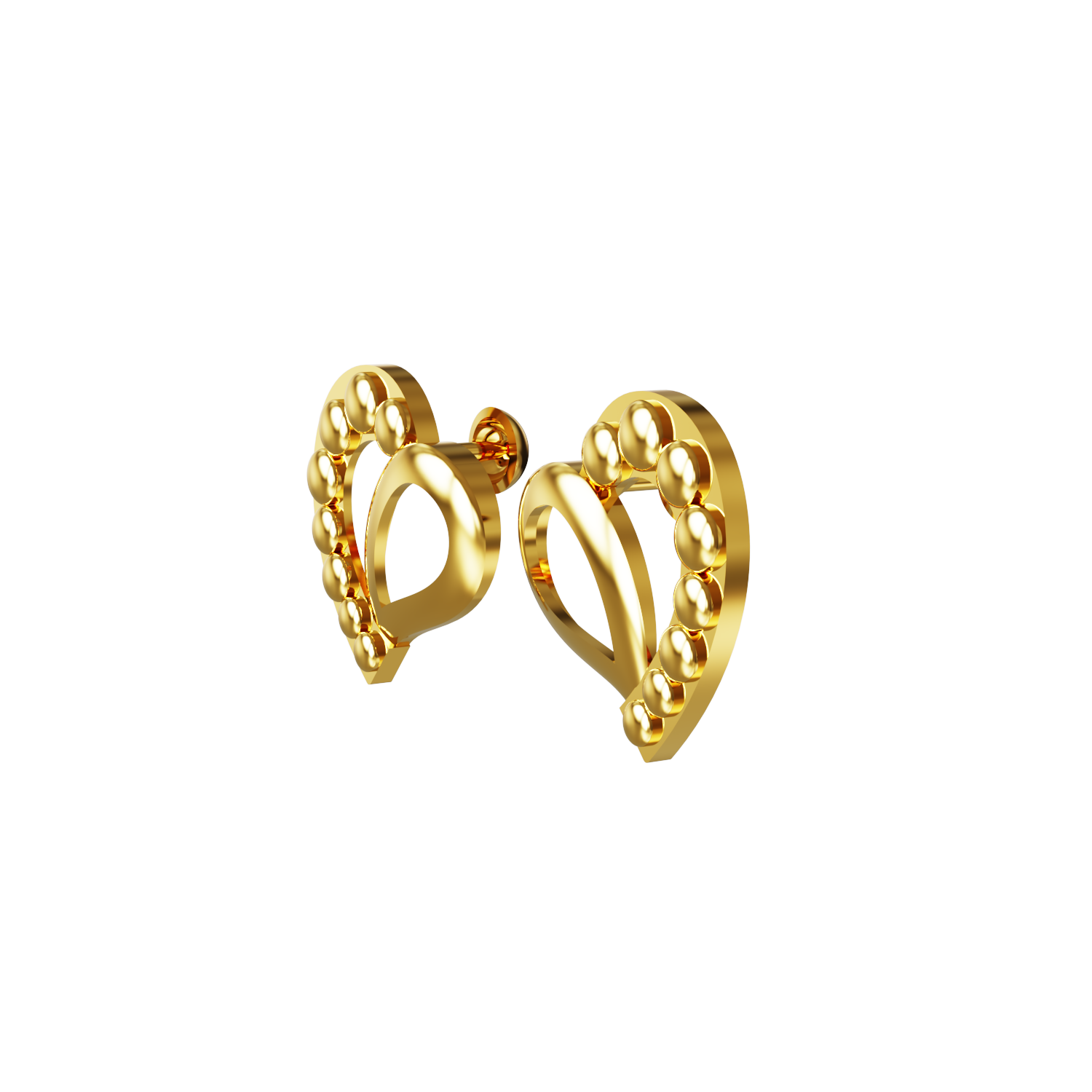 Best-Heart-Design-Gold-Stud