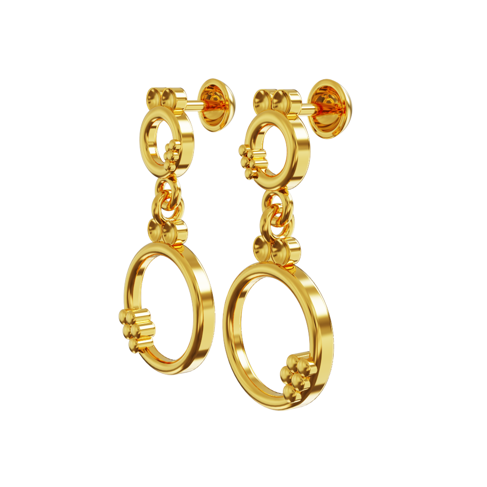 Circular-Design-Gold-Stud