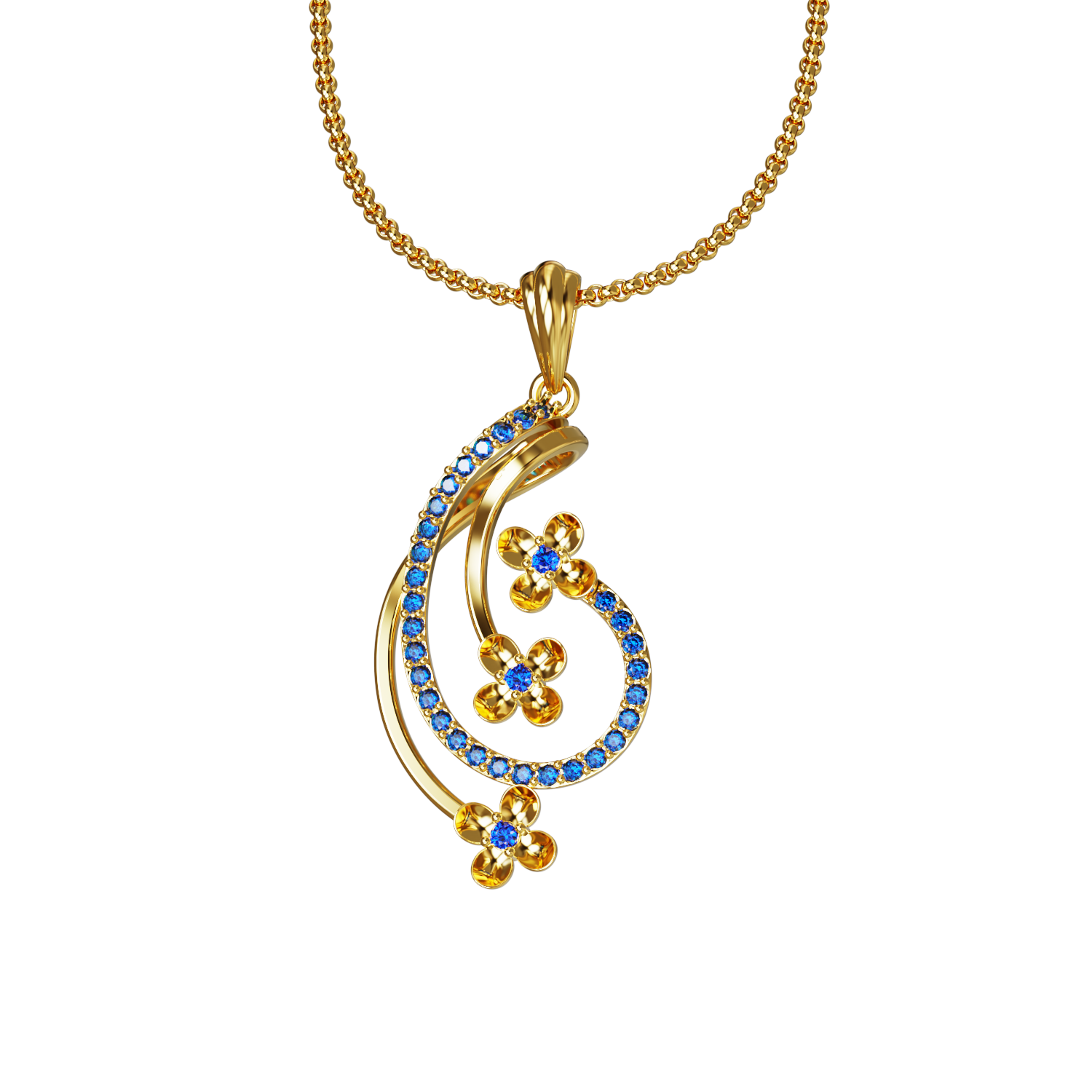 Flower-Gold-Pendant-Design