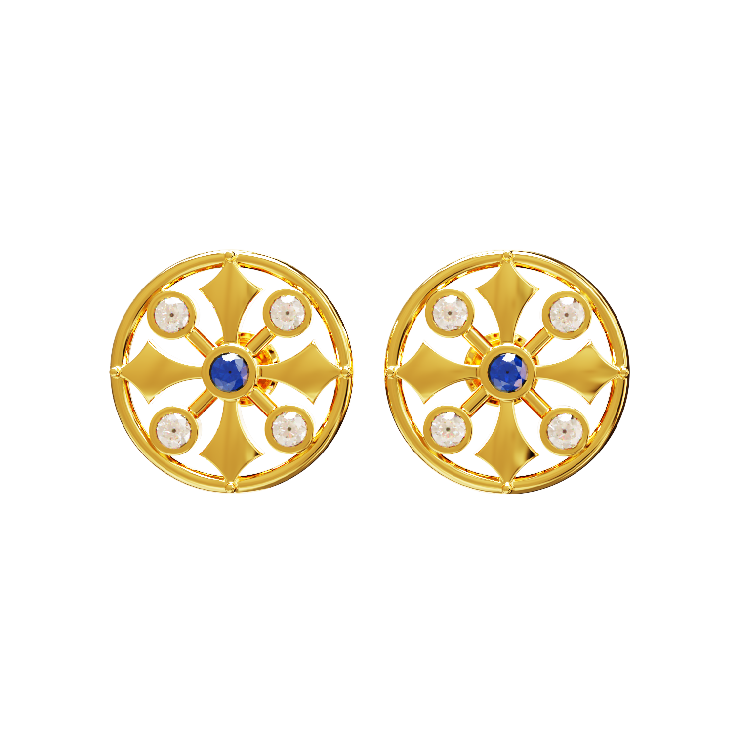 Circular-Shape-Earring- with-Stone