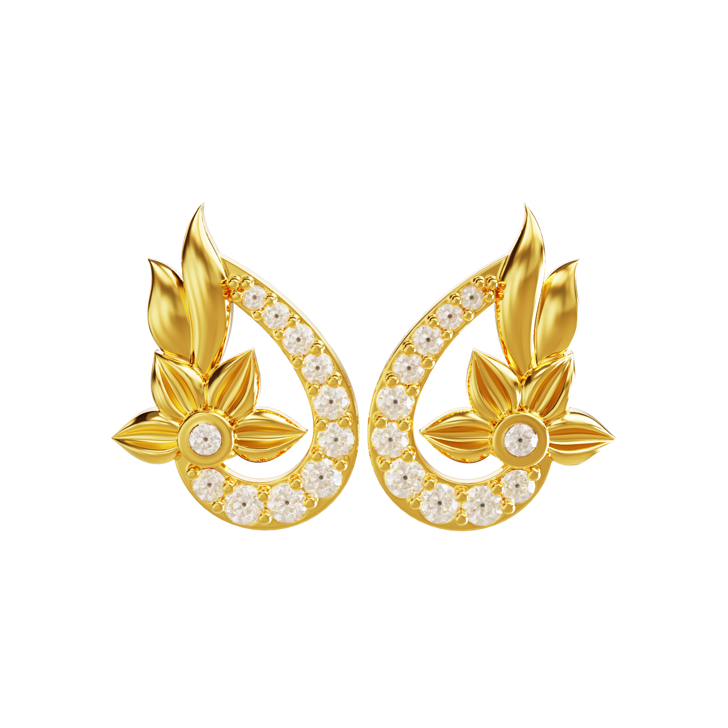Floral-Stone-Earring-Designs-2023