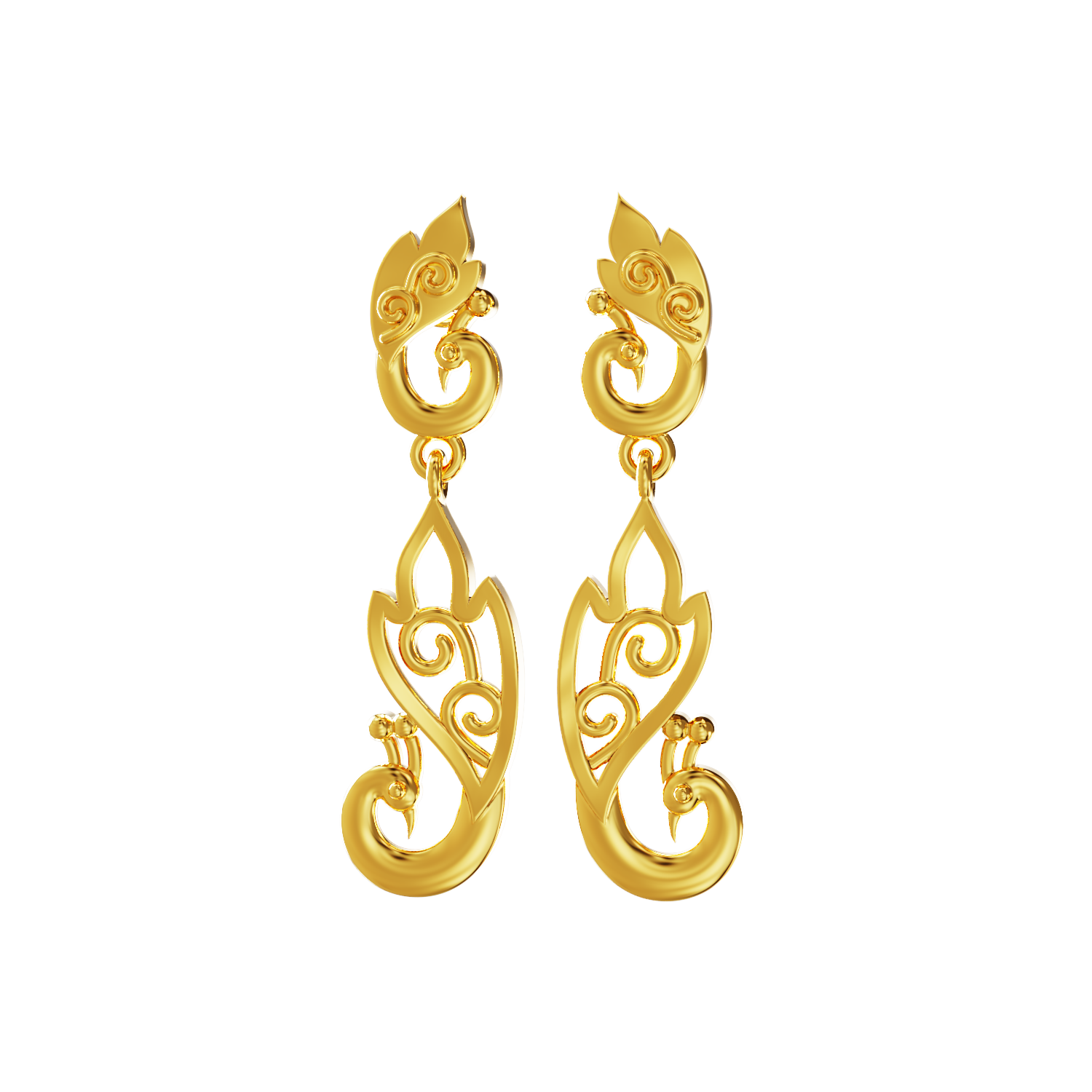 Peacock-Design-Stud-Drops-Collections