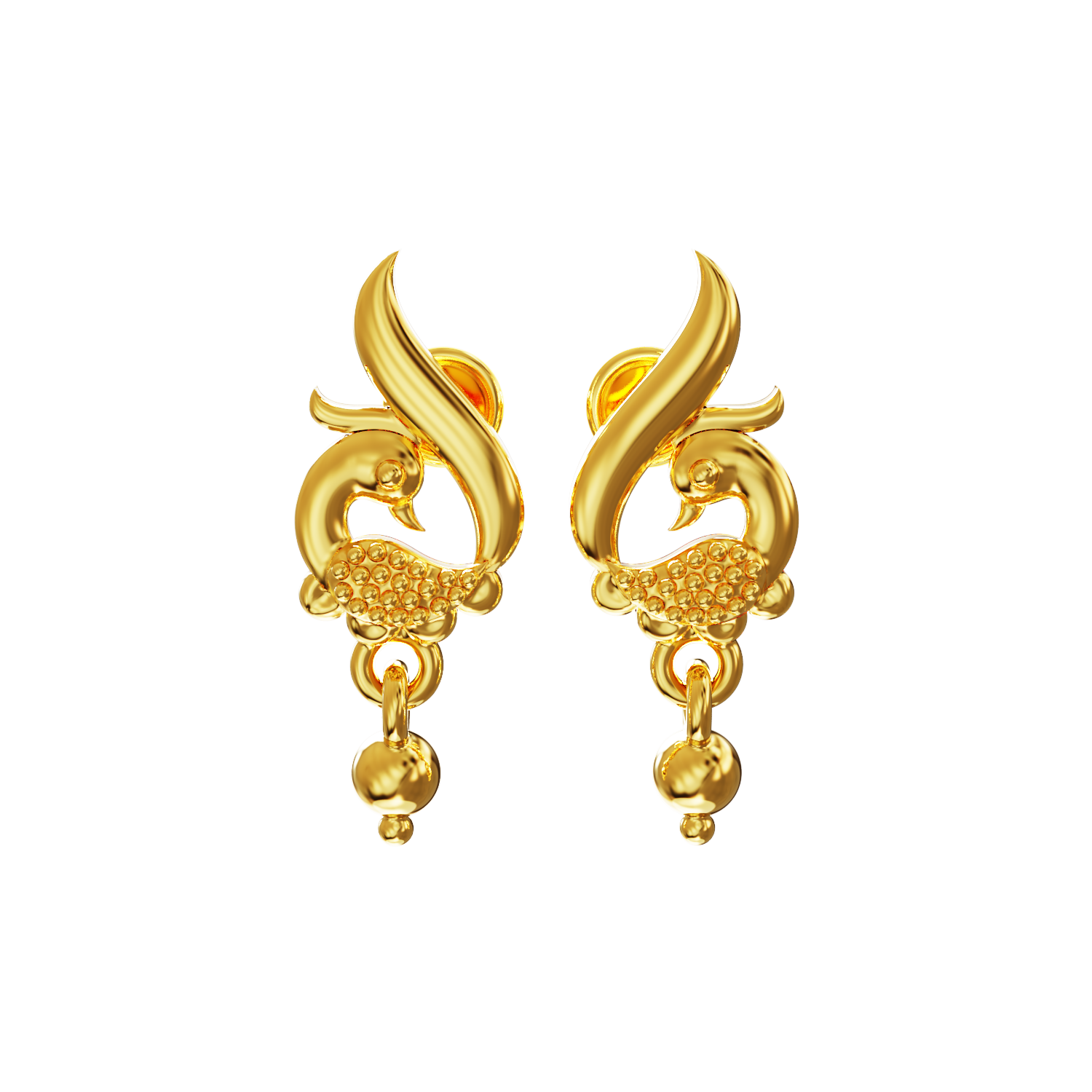 1gm-Peacock-Gold -Earring