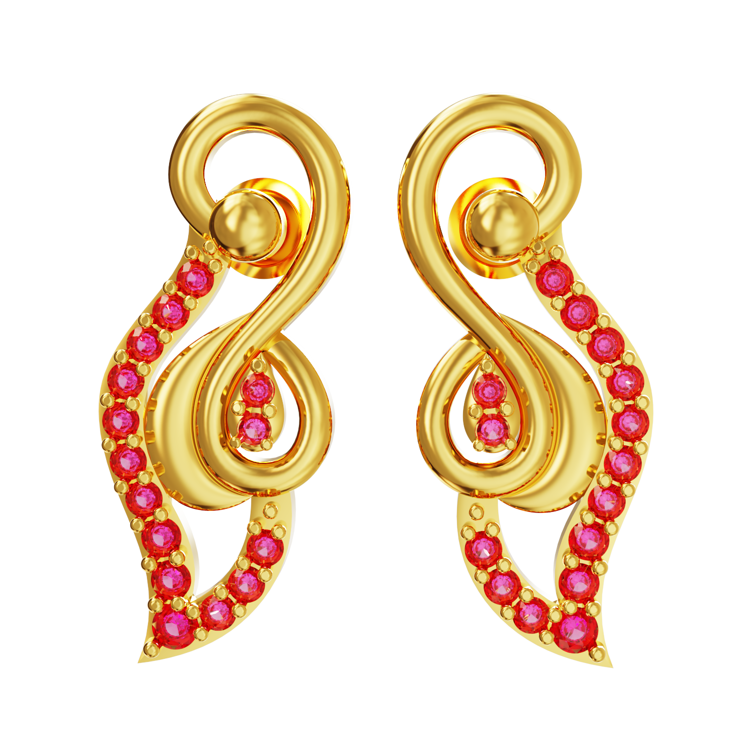 Classic-Curve-Design-Gold-Stud