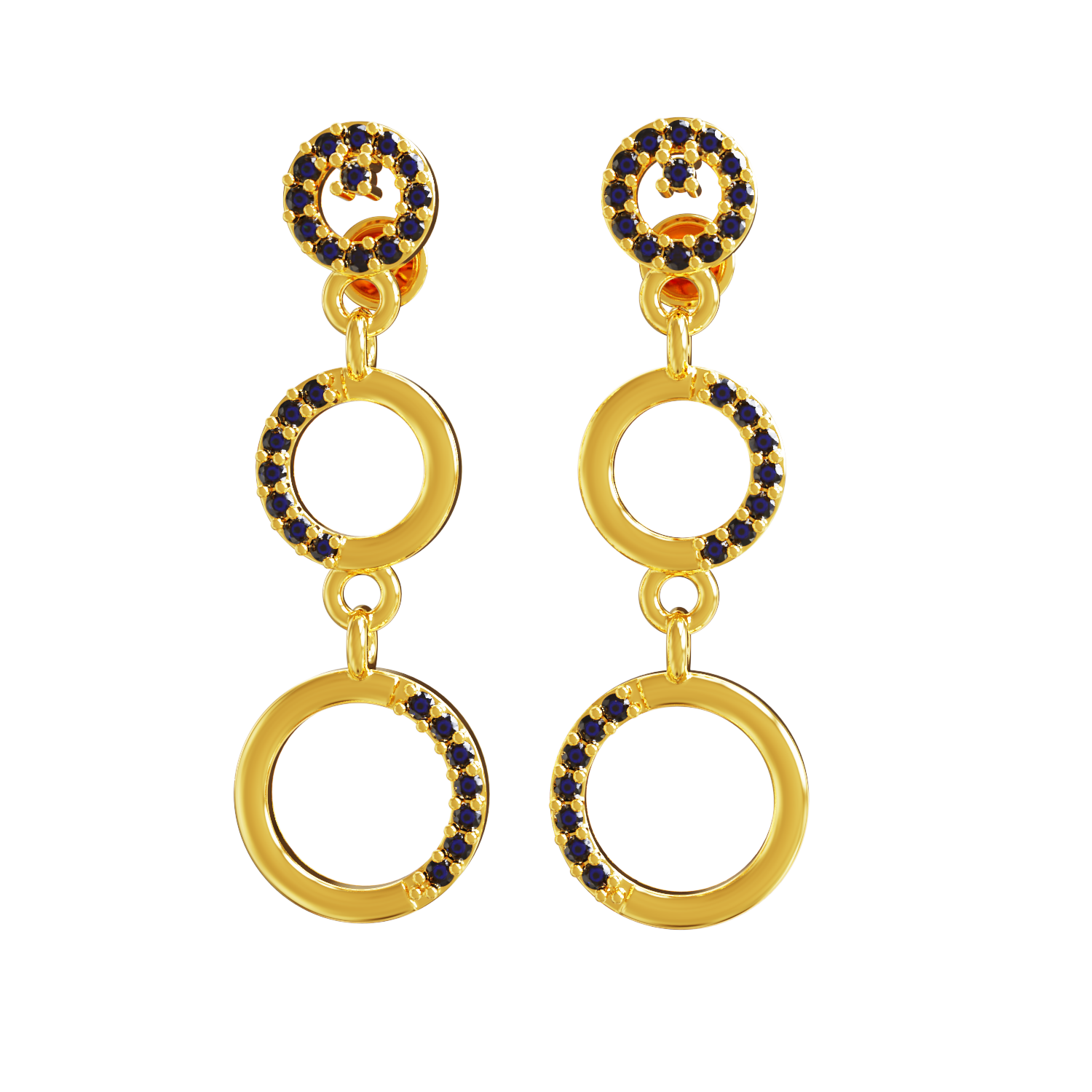Circular-Design-Gold-Stud-Collections