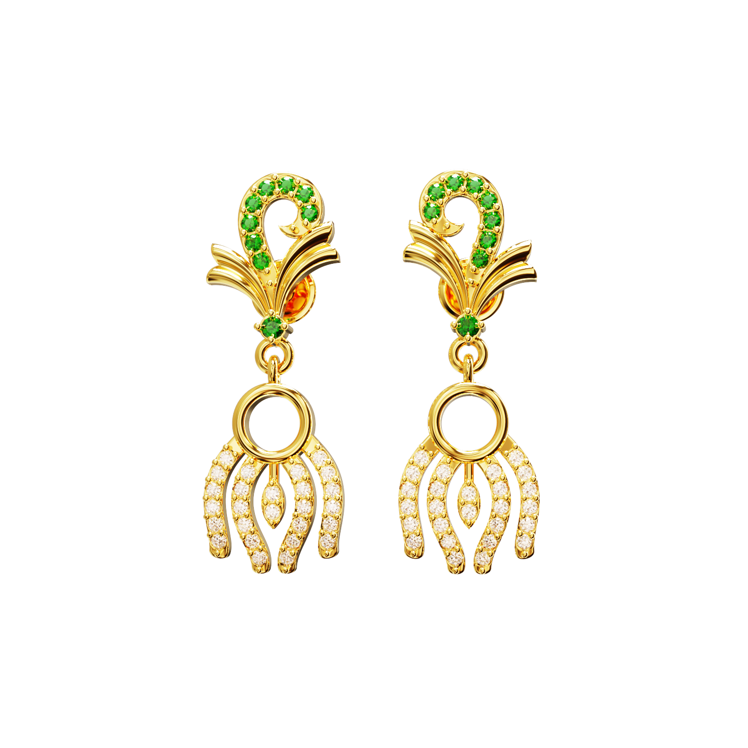 Flower-Design-Earring-Drops