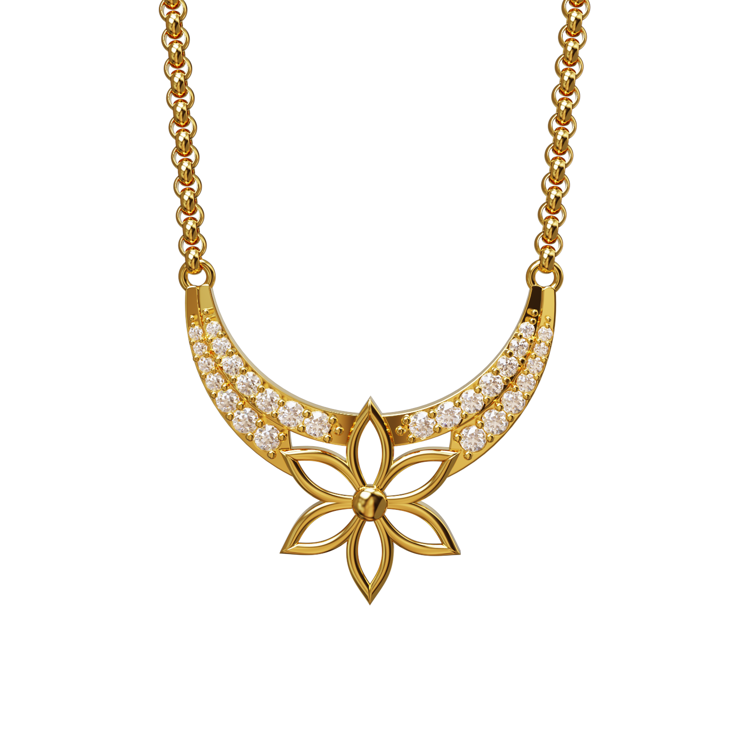 Flower-Pendant-with-stone