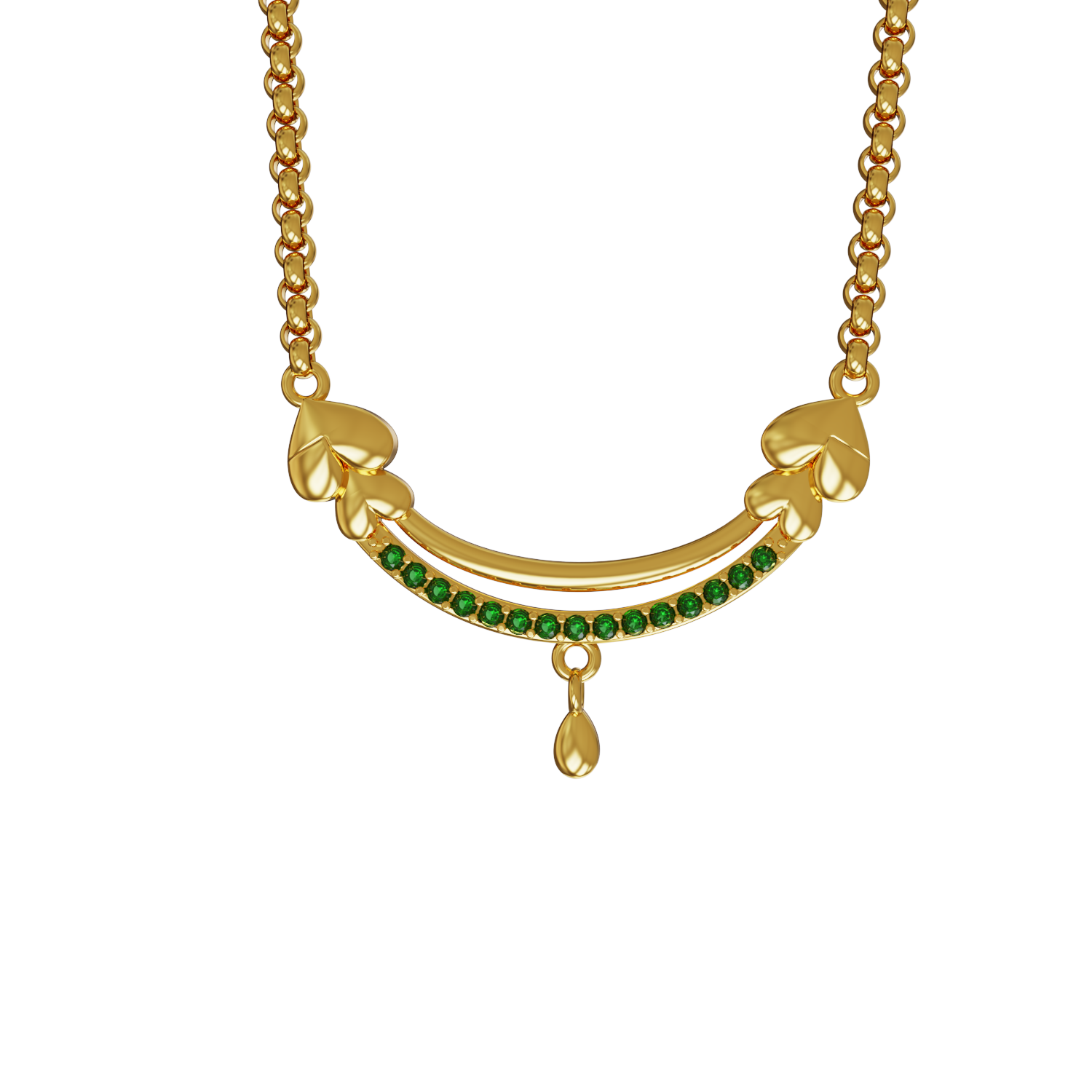 Heart-Design-Gold-Pendant