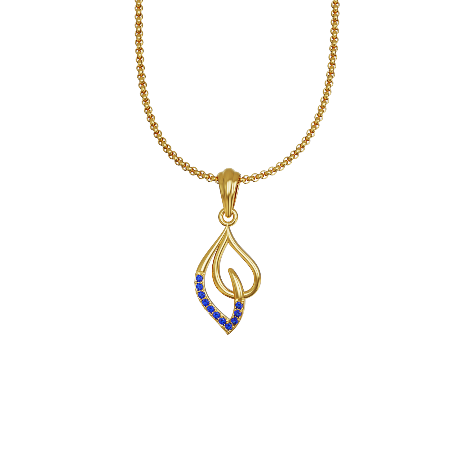 Latest-Floral-Gold-Pendant