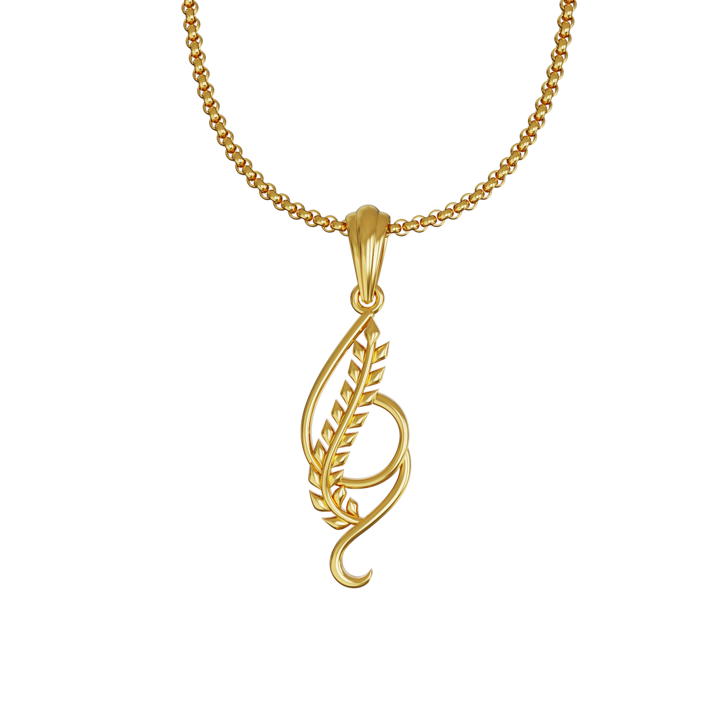 Plain-Leaf-Gold-Pendant