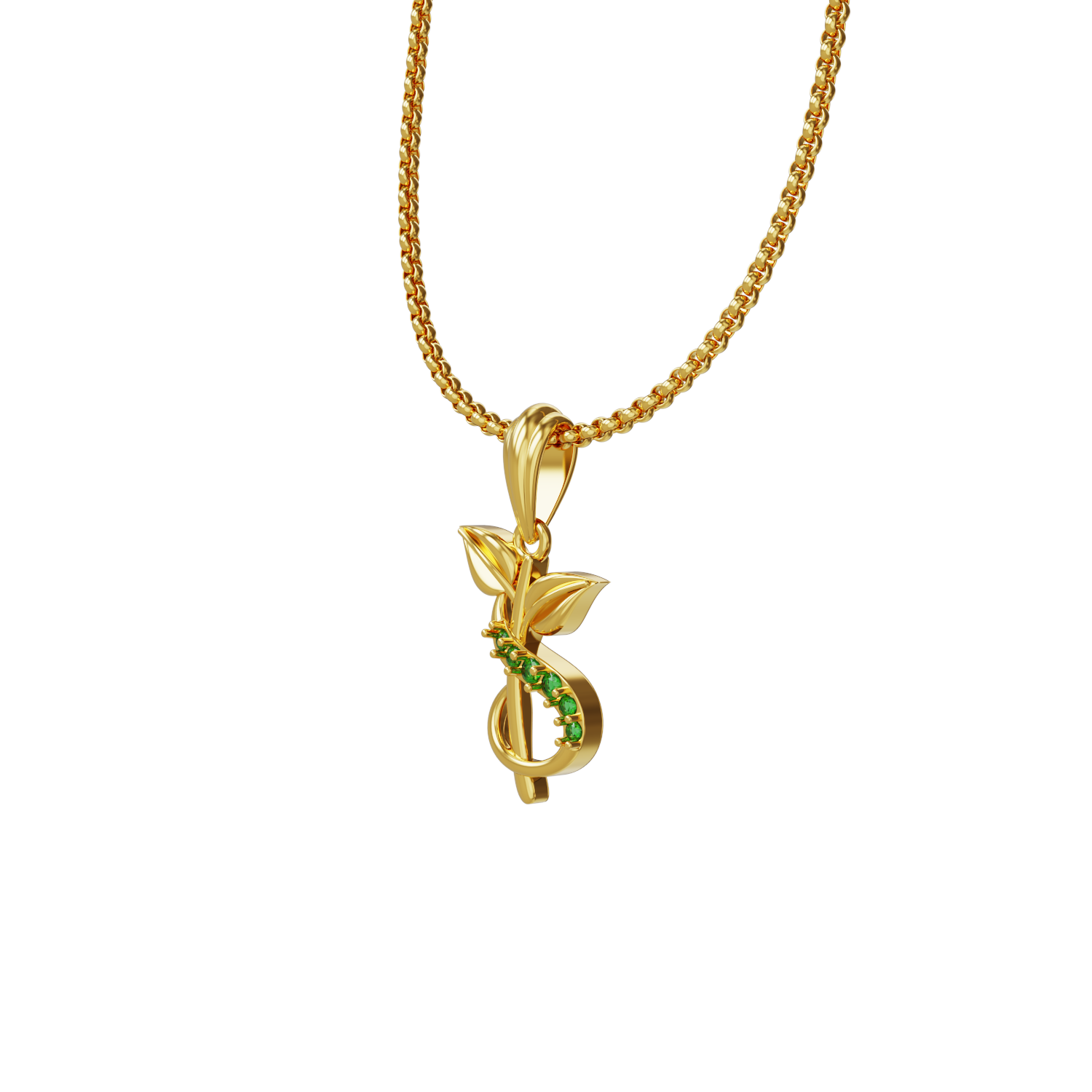 Simple-gold-pendant-for-office-use