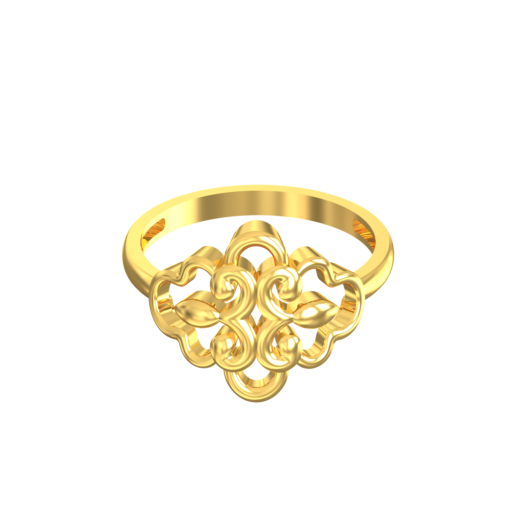 Classic-Curve-Gold-Ring-Collections