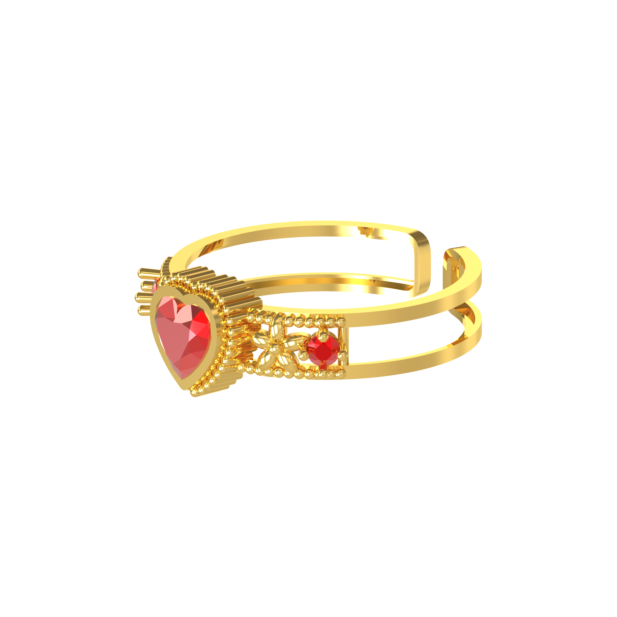 Heart-shaped-gold-Ring