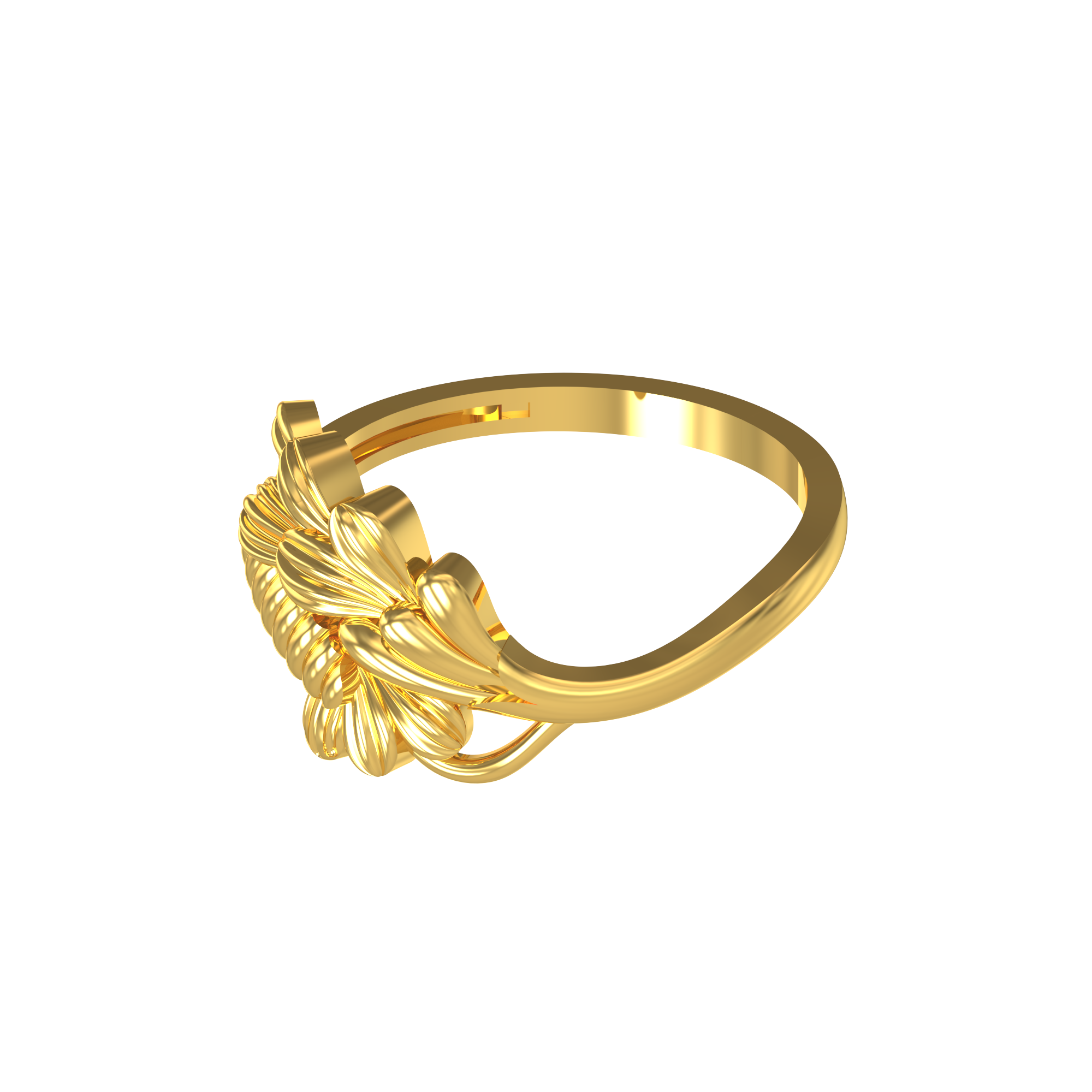 Trendy-leaf-design-gold-ring