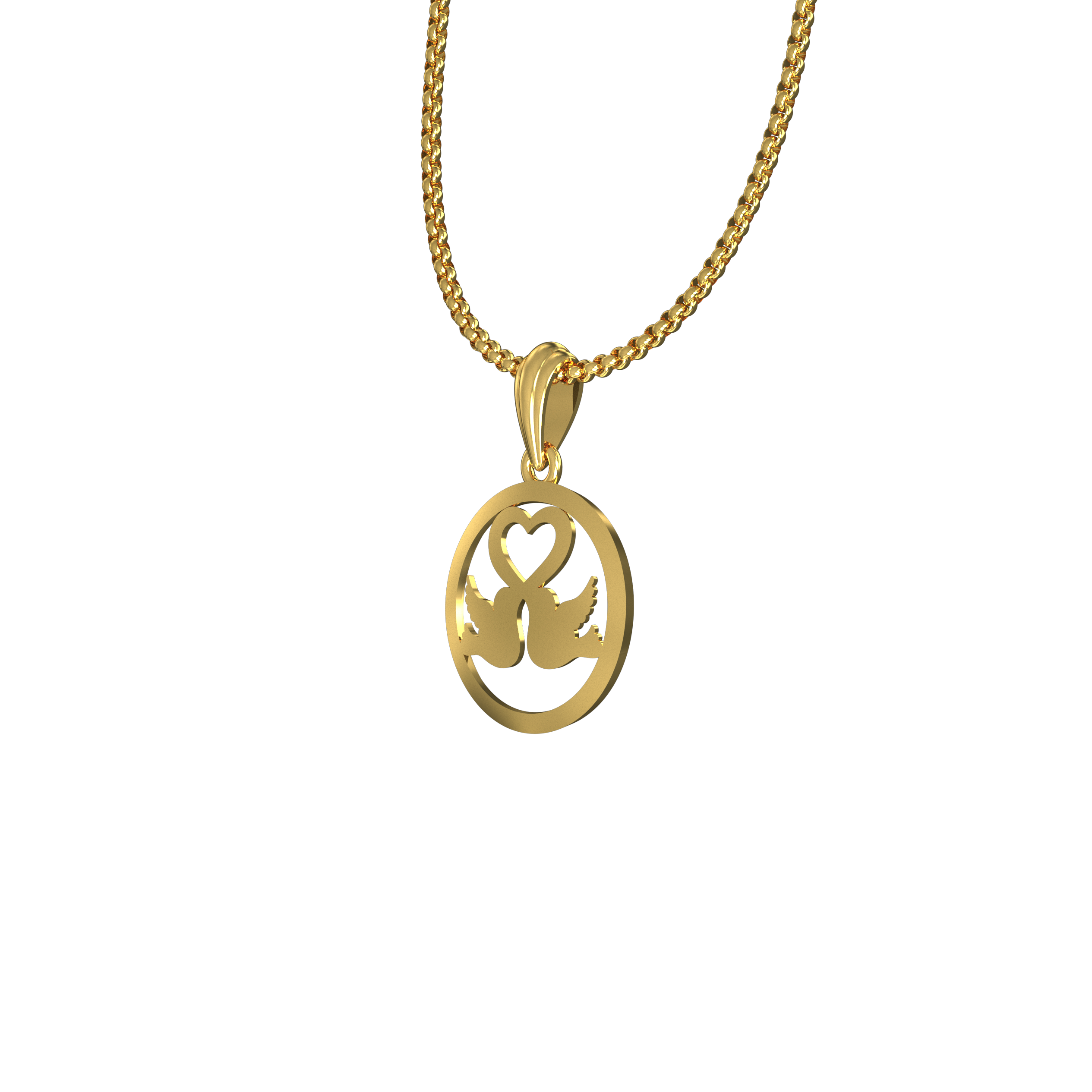 Love-Birds-Gold-Pendant
