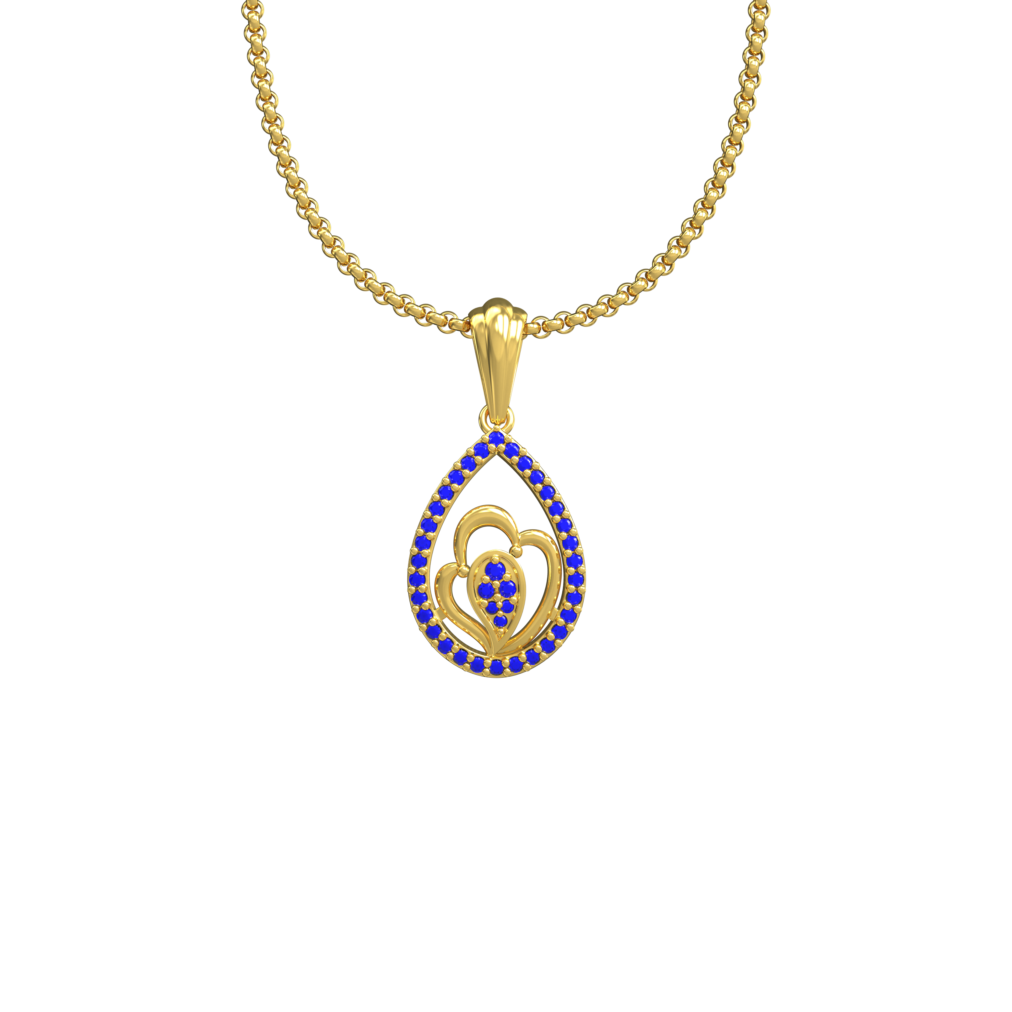 Pear-Design-Gold-Pendant