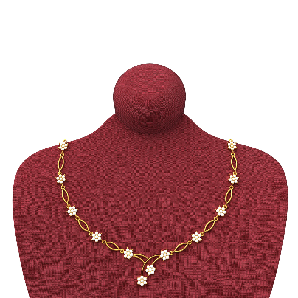 22k gold necklace for women