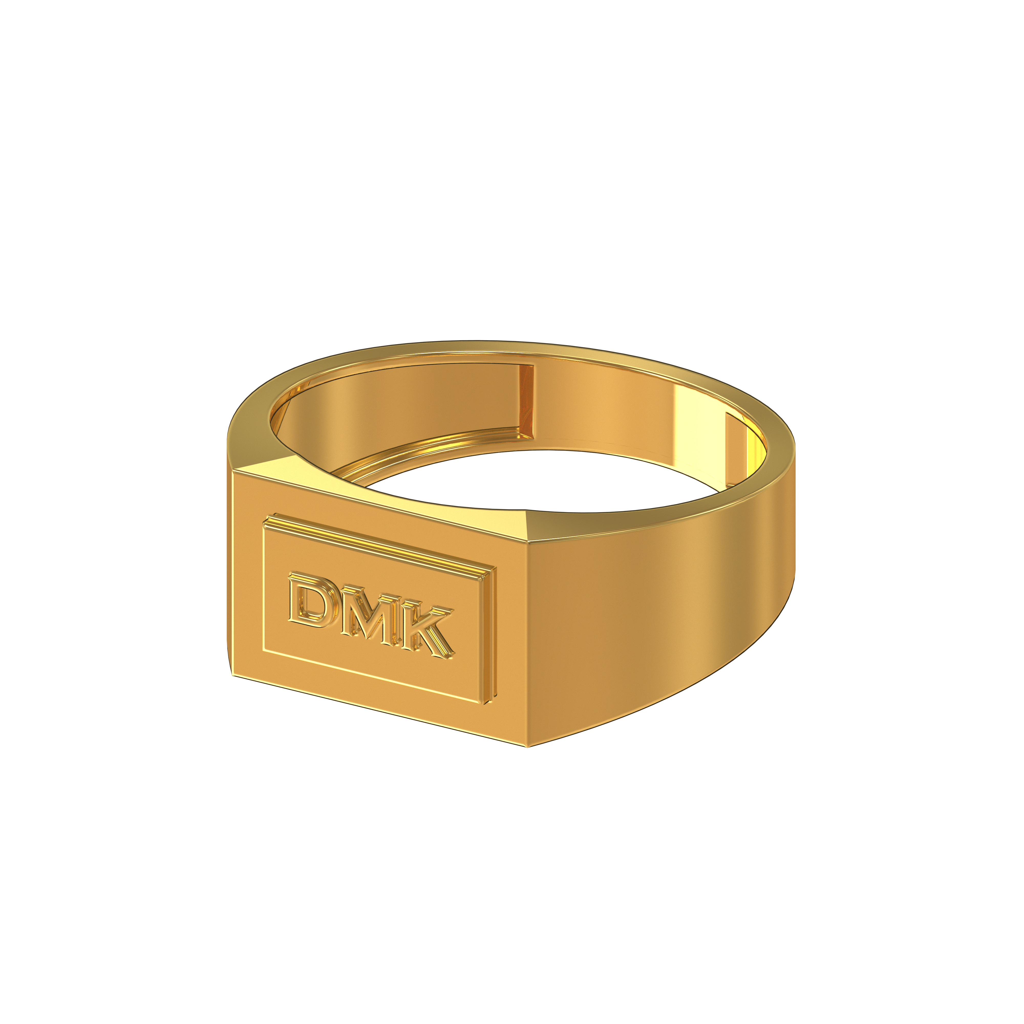 Plain-Custom-Lettering -Gold-Ring