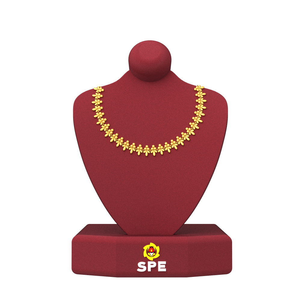 Multi Leaf Gold Necklace Design