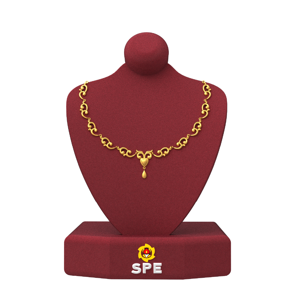 gold necklace and earrings design
