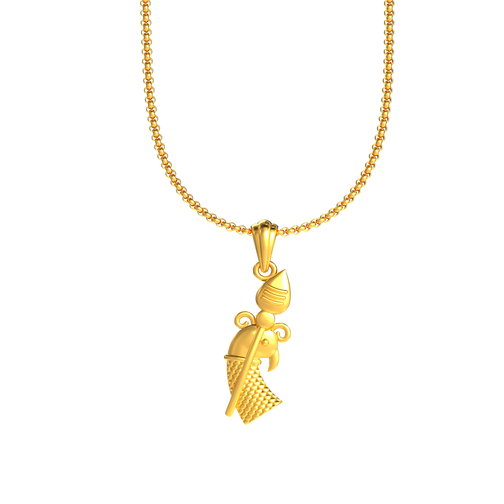 Fancy Peacock Gold Vel Pendant Online