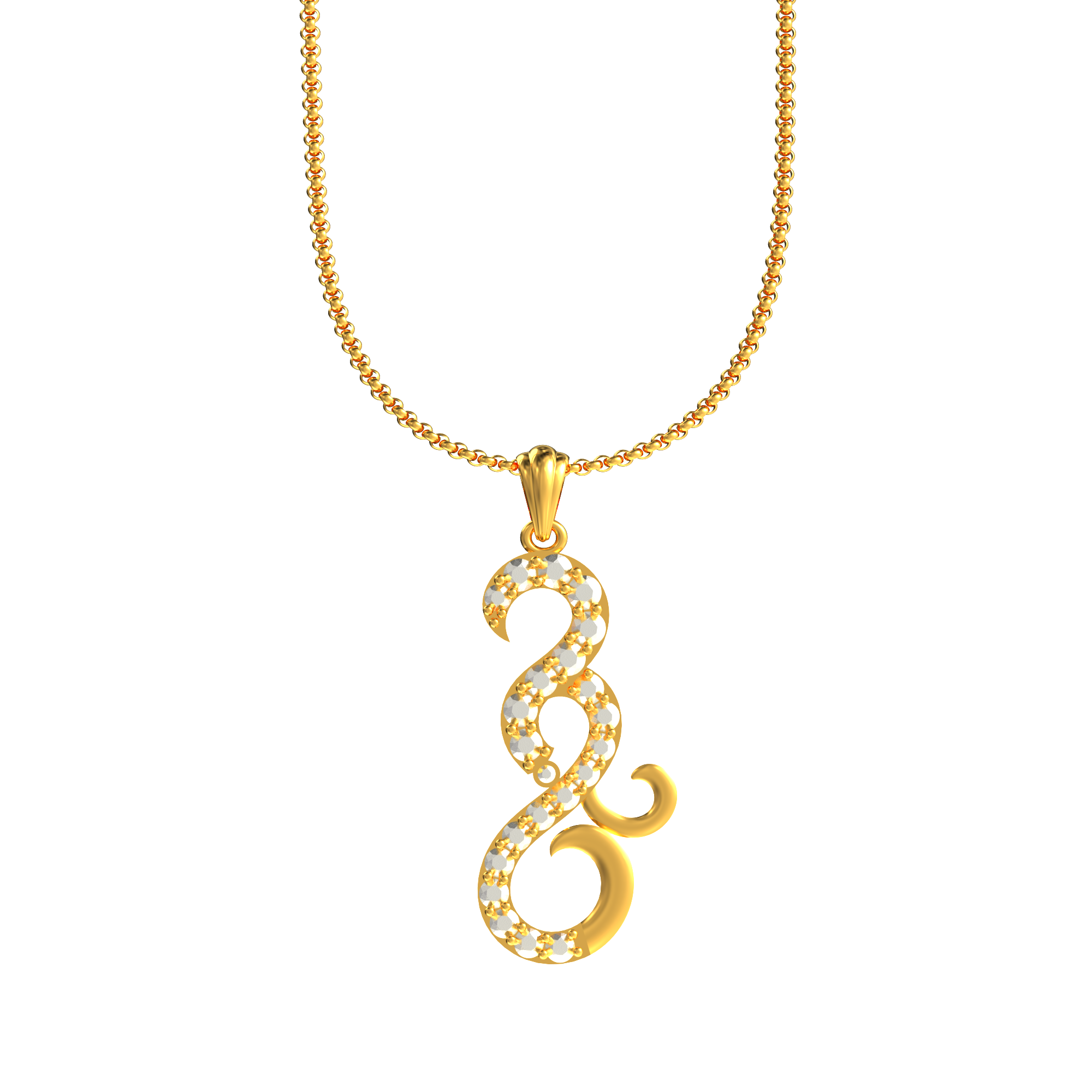 Gold Stone Pendant Design