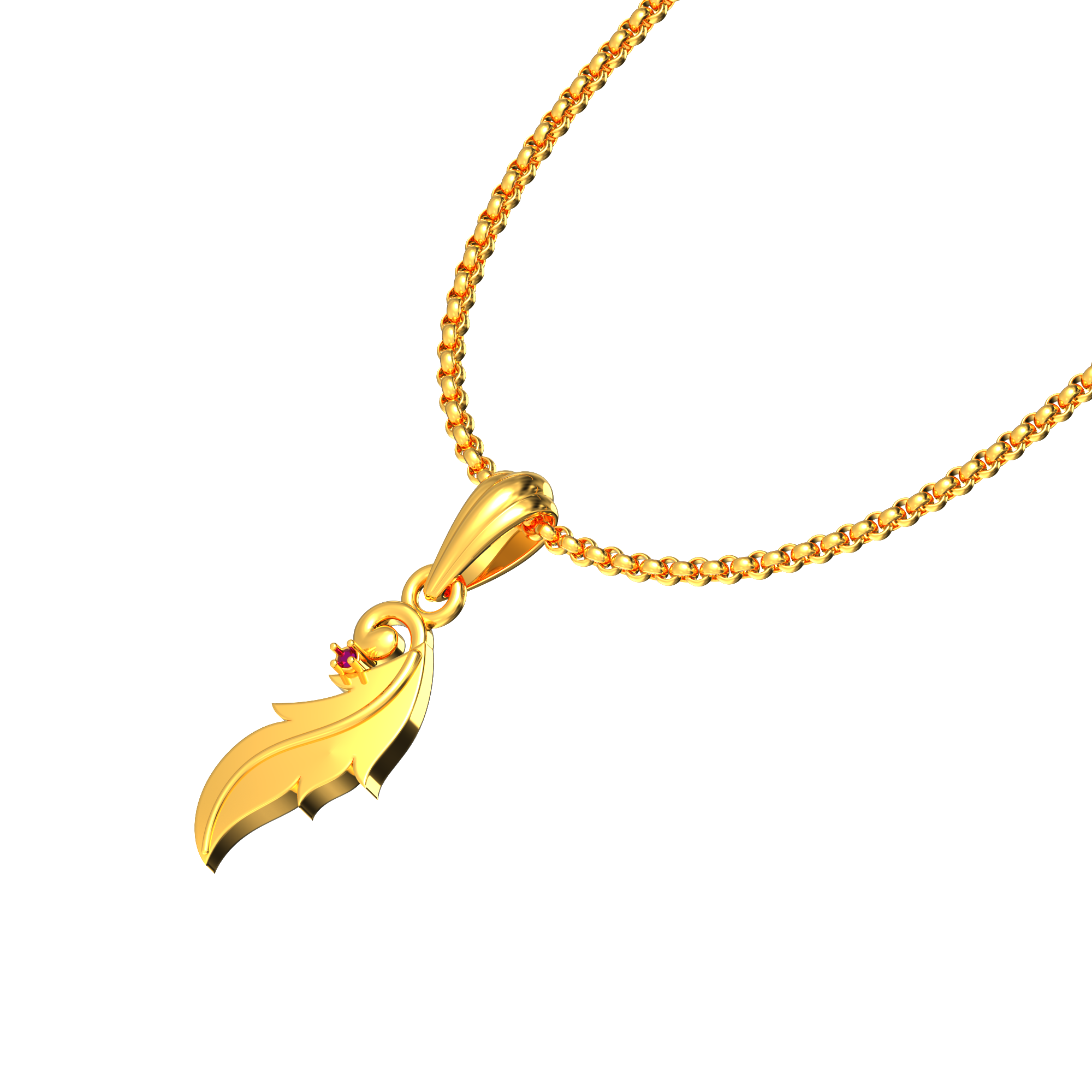 Leaf Gold Pendant