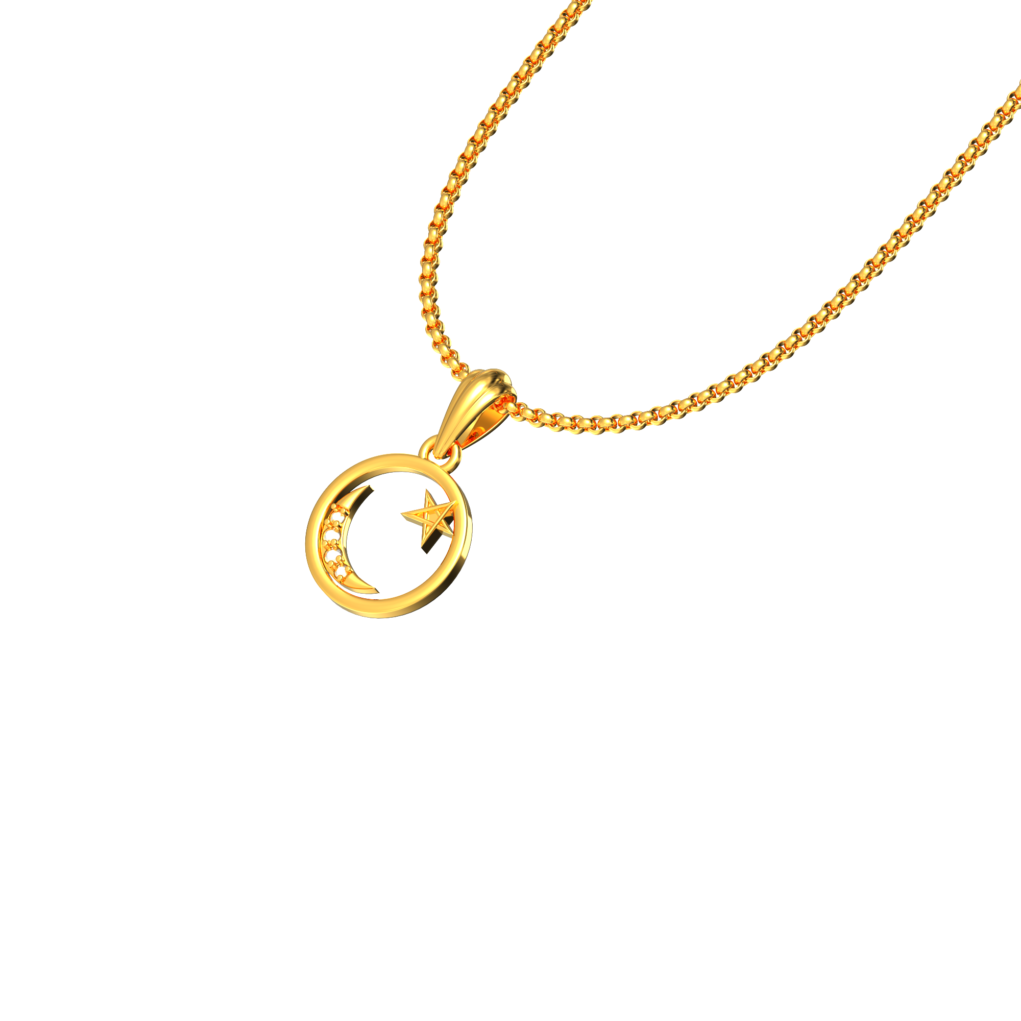 Moon Star Gold Pendant Designs