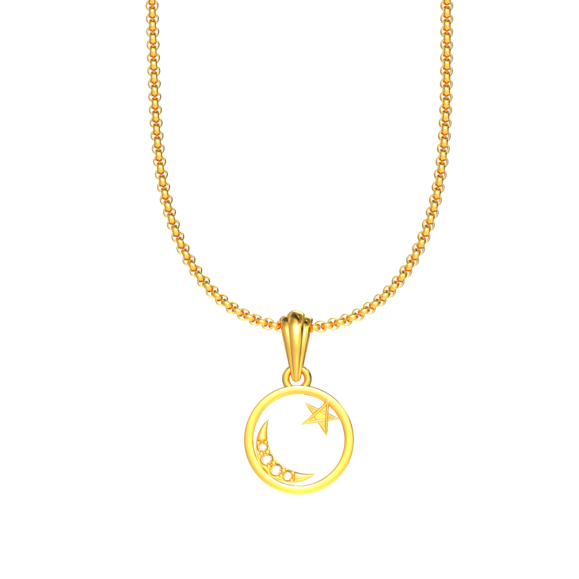 Moon Star Gold Pendant Online