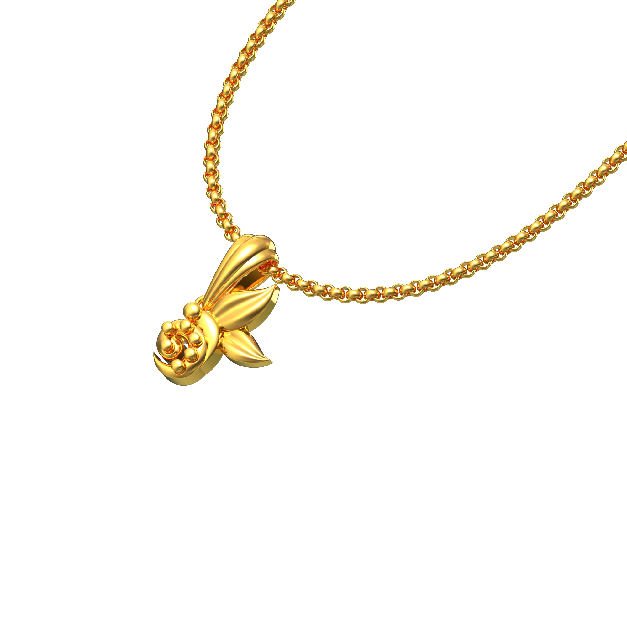 Snail Shape Gold Pendant