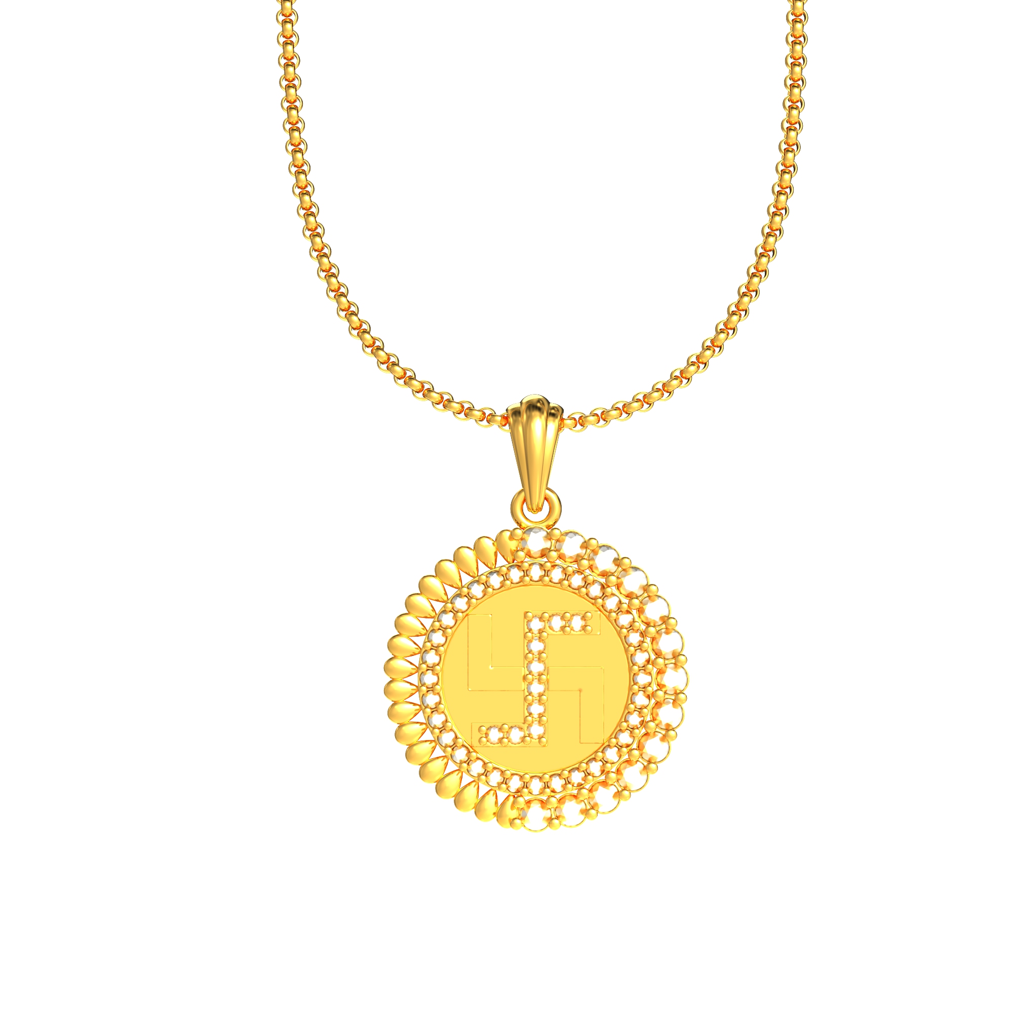 Swastik Gold Pendant