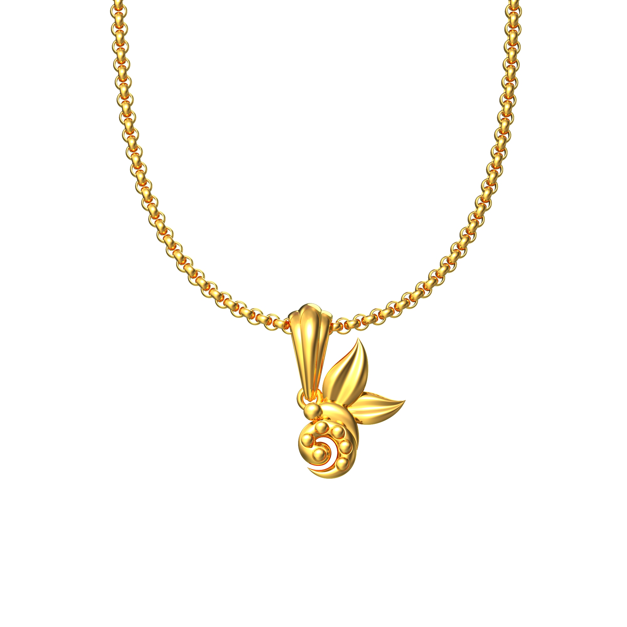 Trendy Snail Shape Gold Pendant