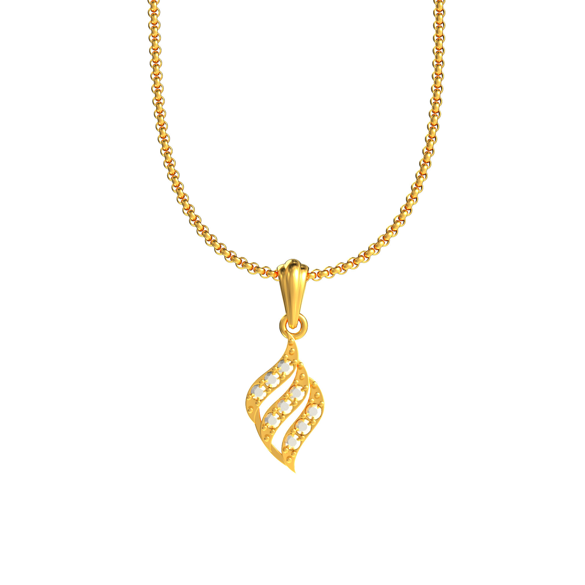 Tripling Curves Gold Pendant Online