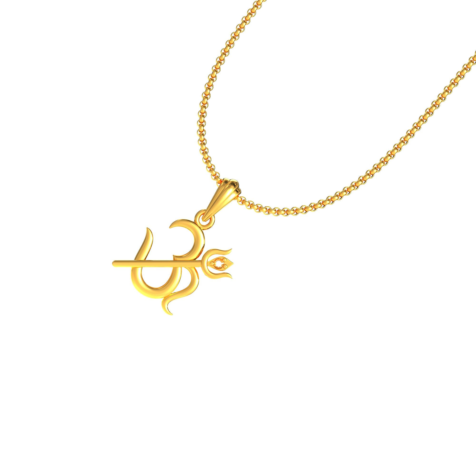 Trishul Gold Pendant