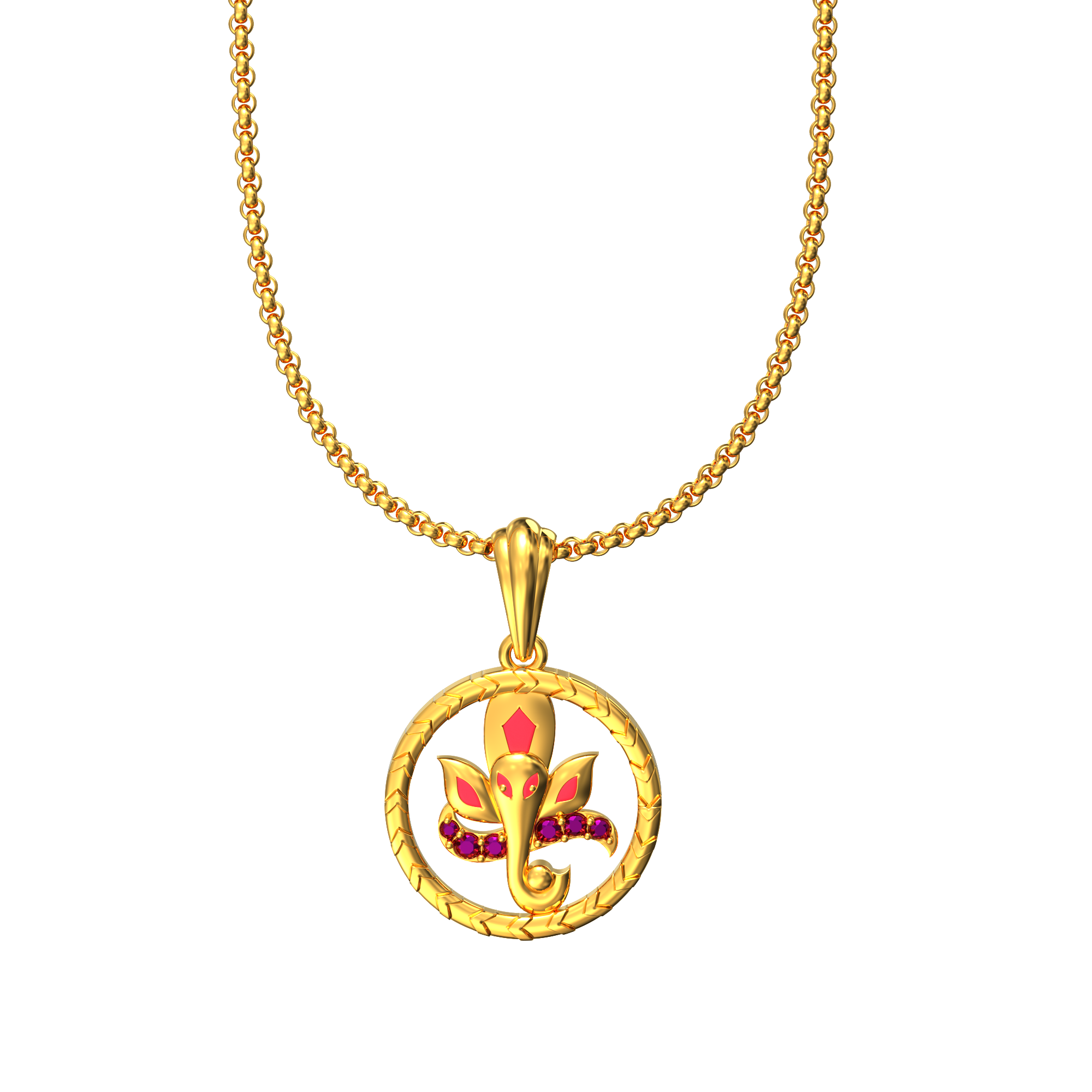 Gold Ganesh Pendants Online