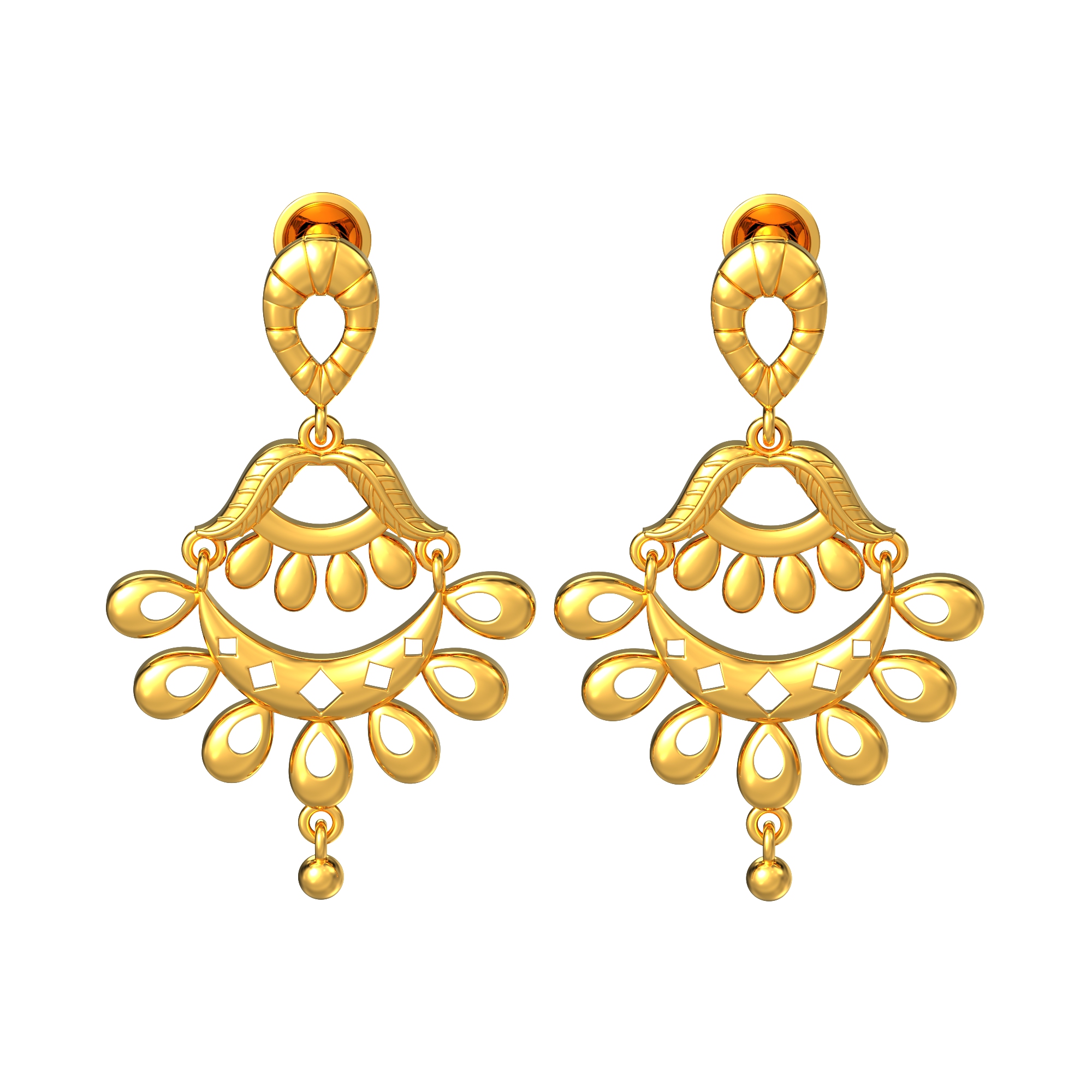 Gold Stud Drops