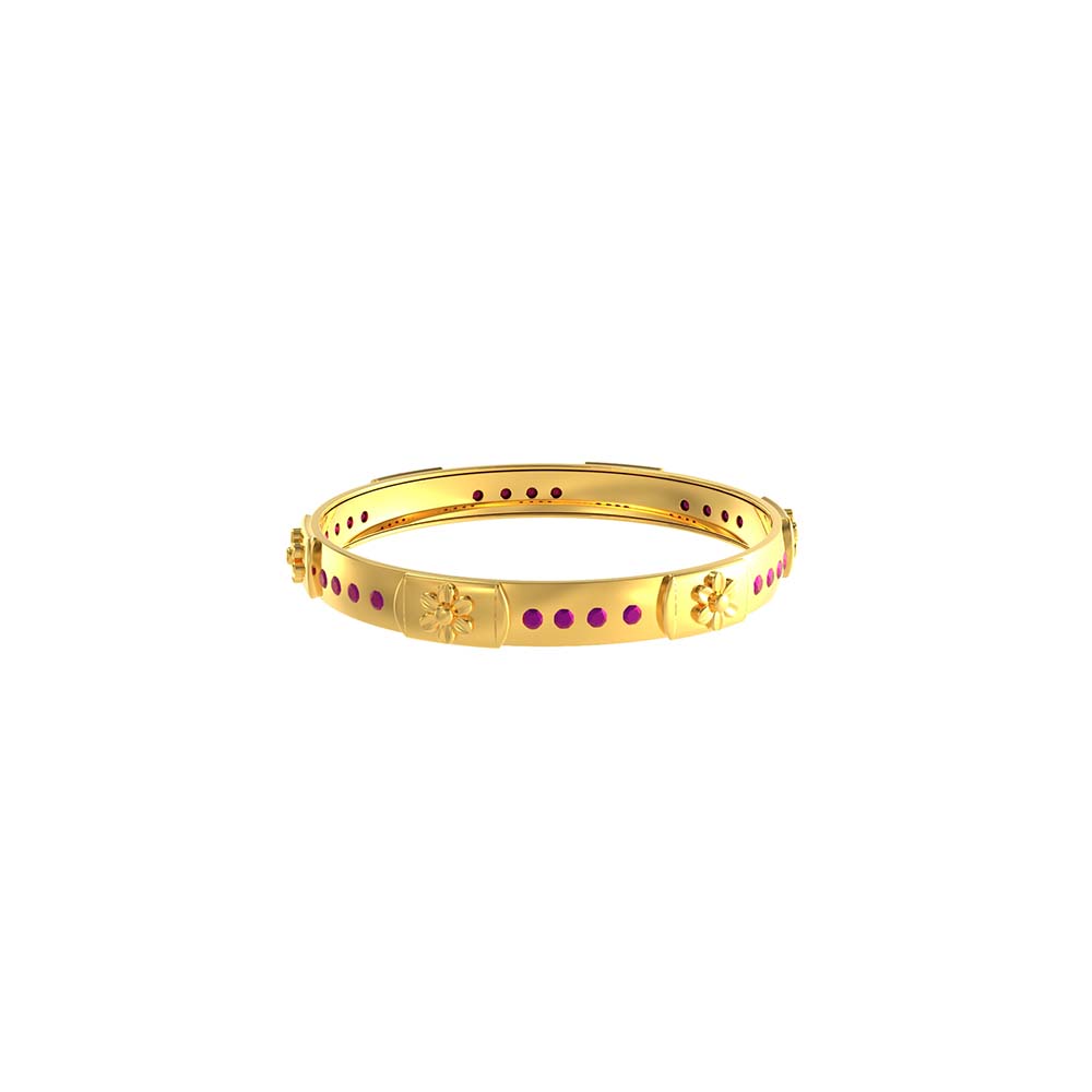 Circle Design Gold Bangles
