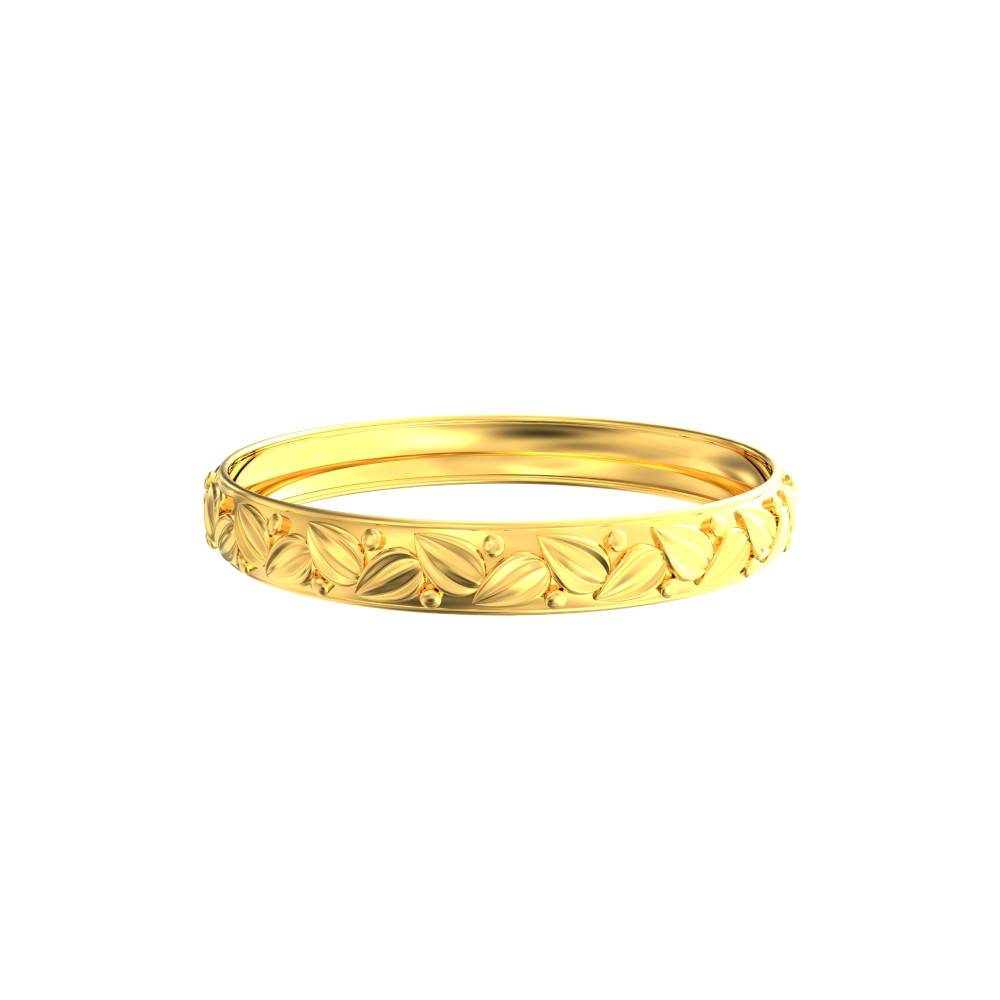 Flower Design Gold Bangles