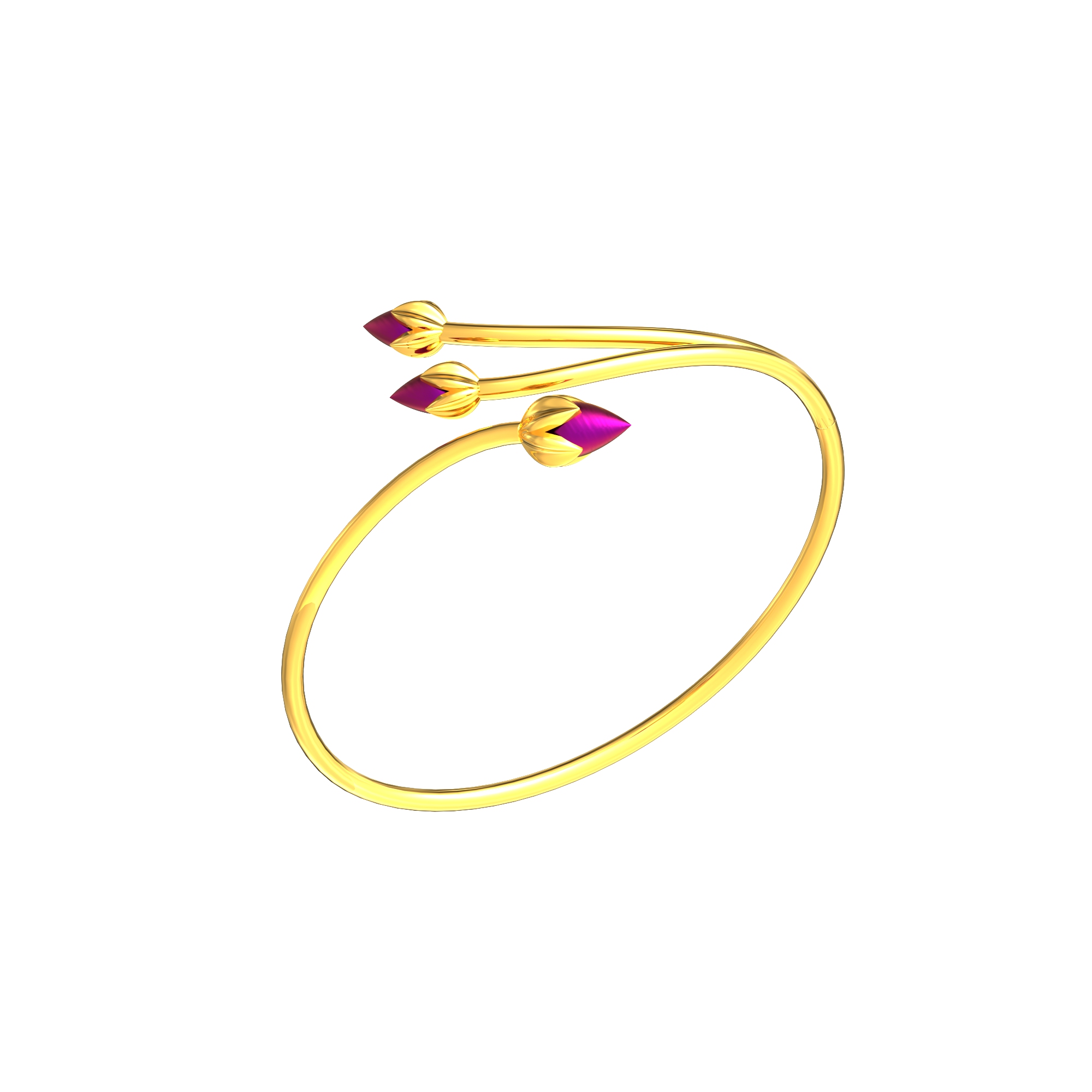 Flower Design Women Gold Bracelet