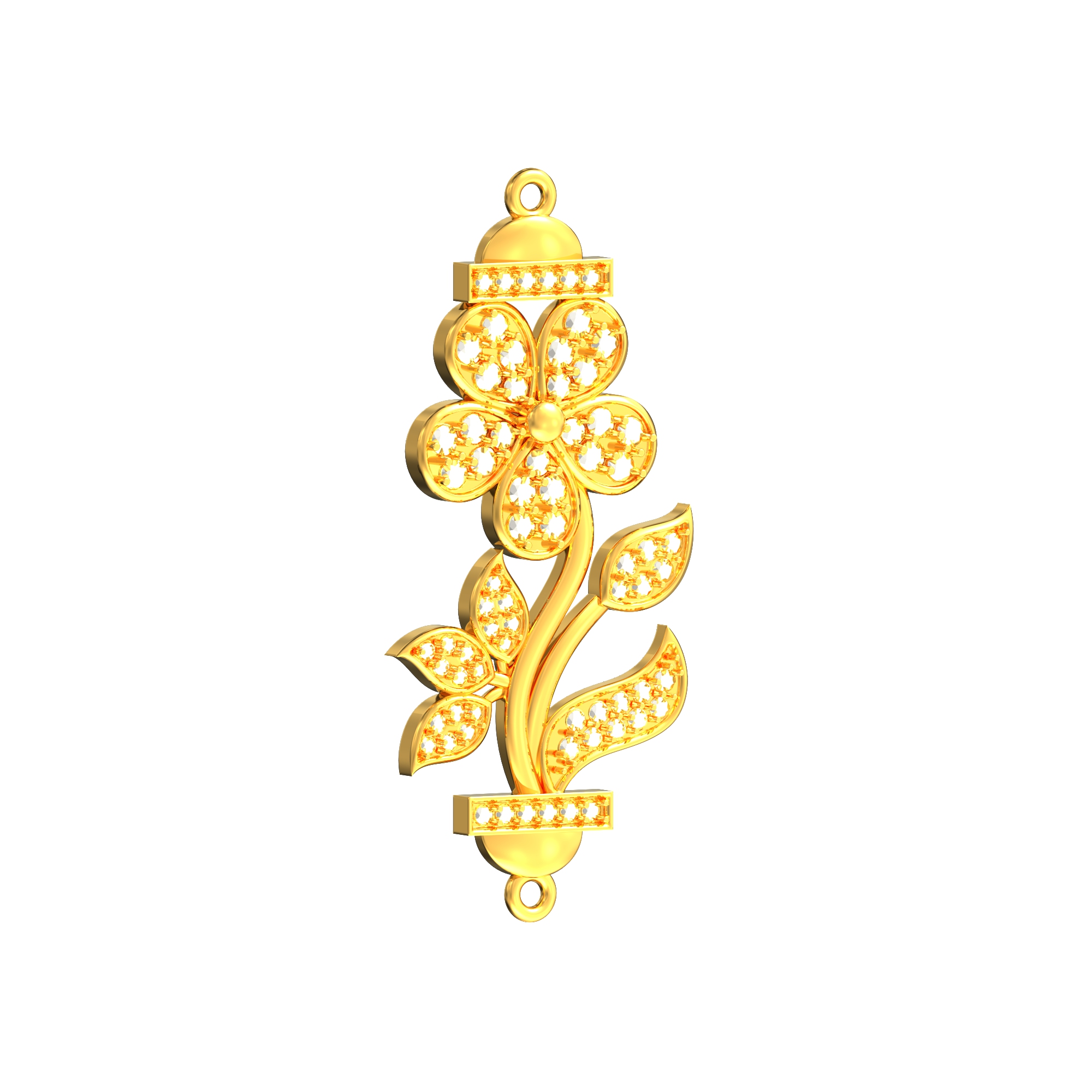 Flower With White Stones Mugappu