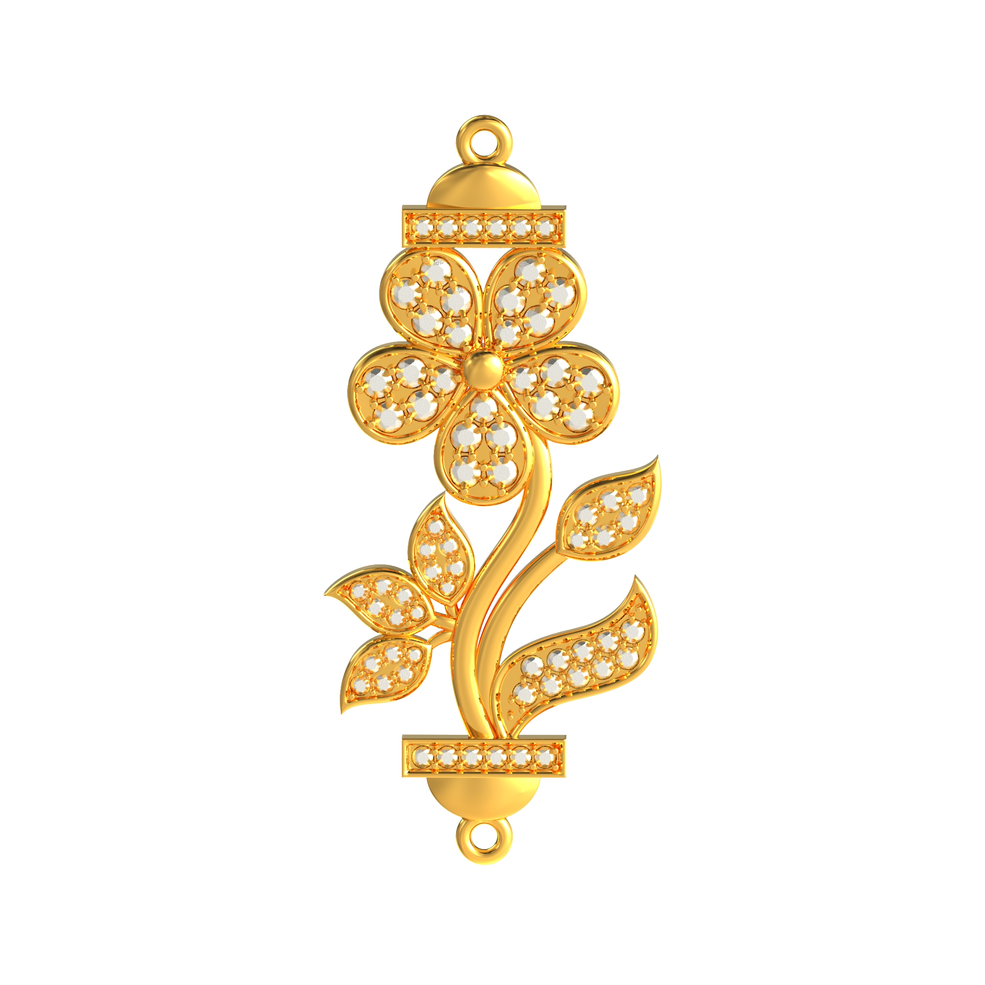 Flower With White Stones Mugappu