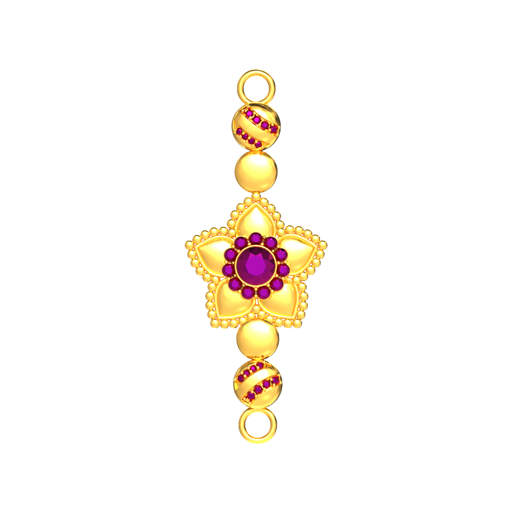 Flower shape Gold Mugappu