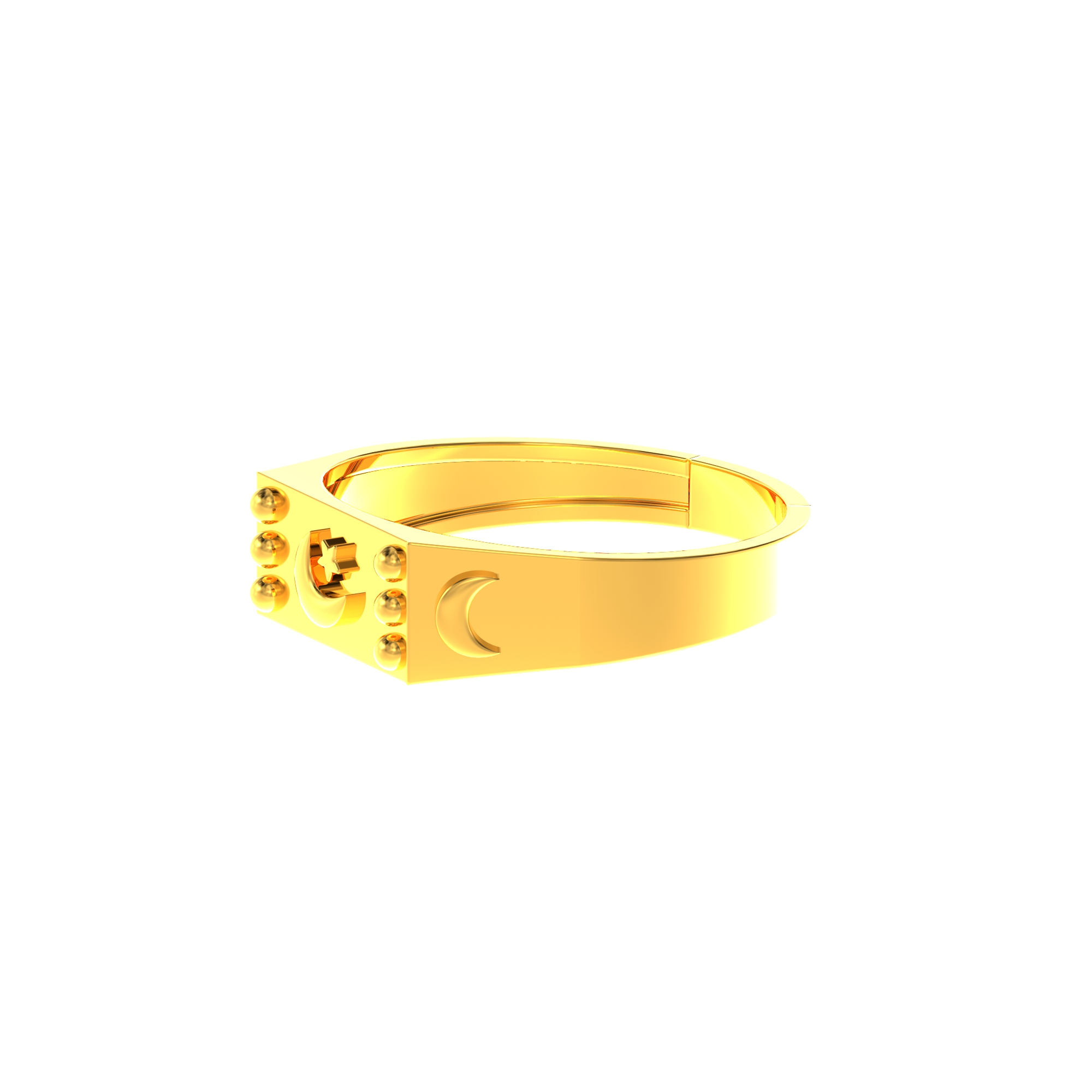 God Symbol Gents Gold Ring