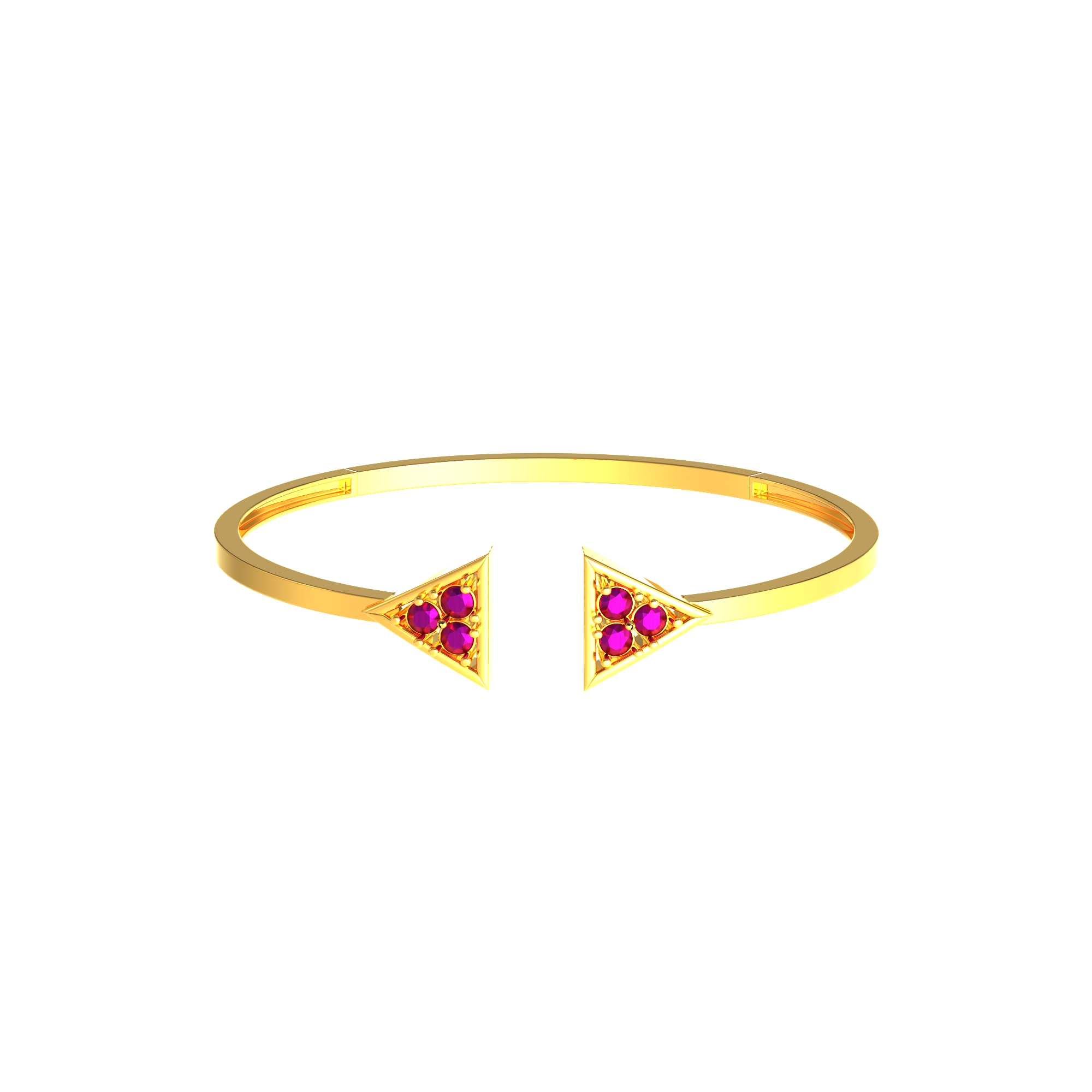 Gold Bracelet With Triangle Ends