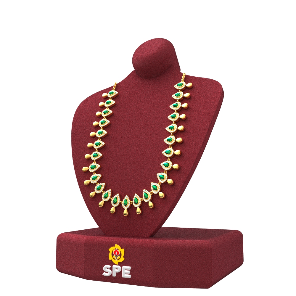 Gold Stone Haram with Flower Design