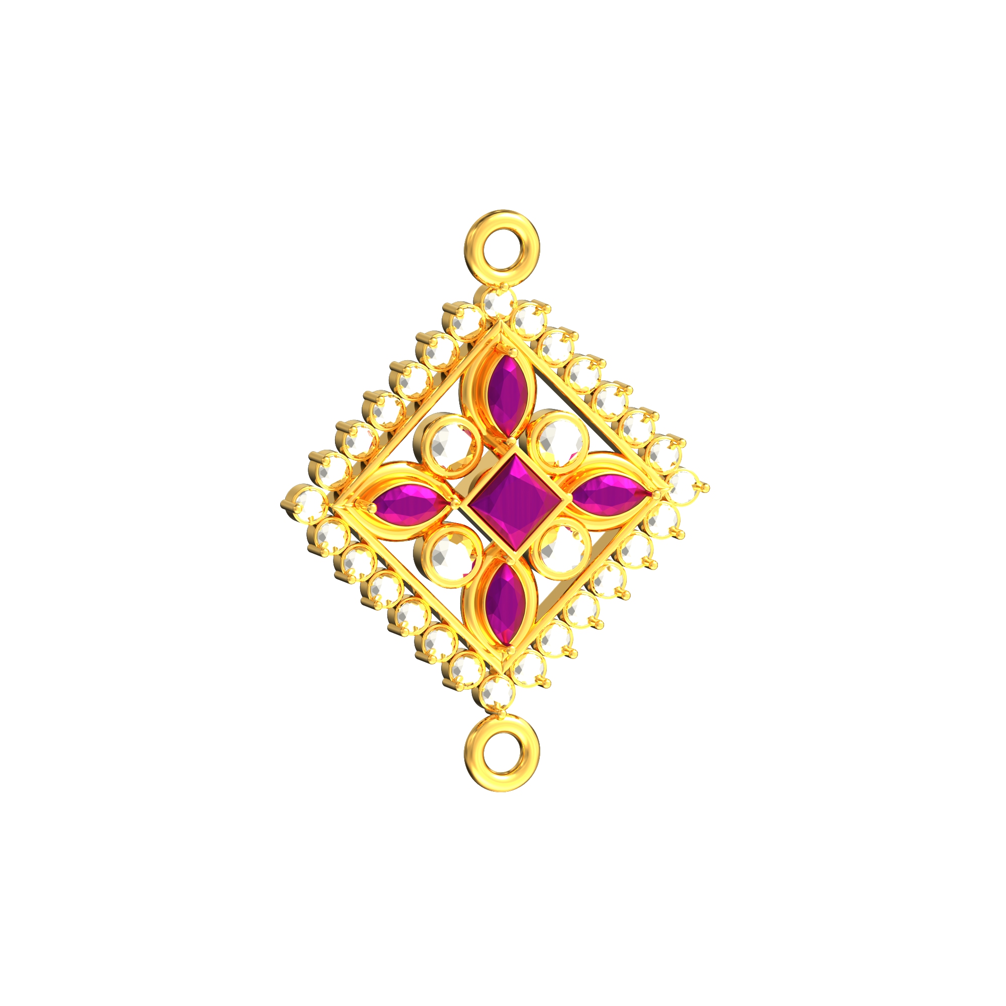 Gold Stone Mugappu with Square Shape