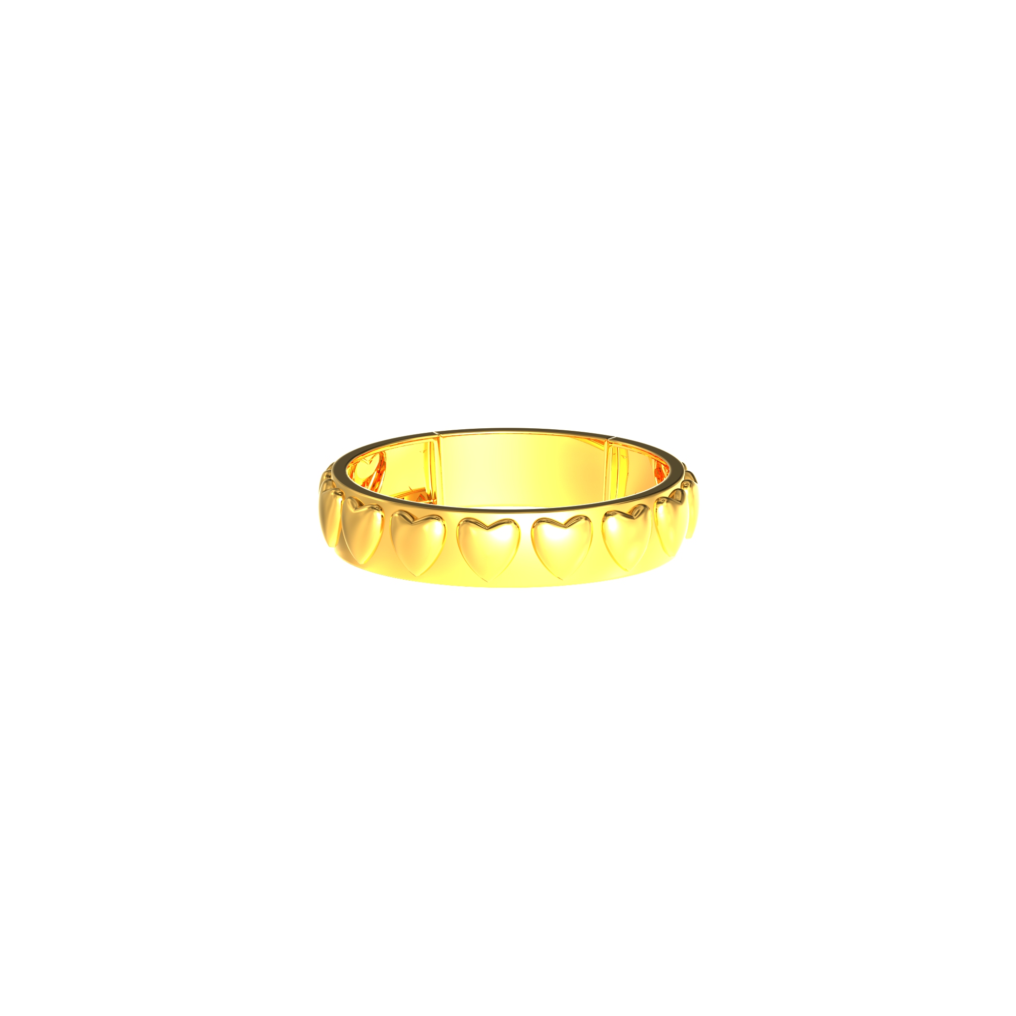 Heart Symbol Gents Gold Ring