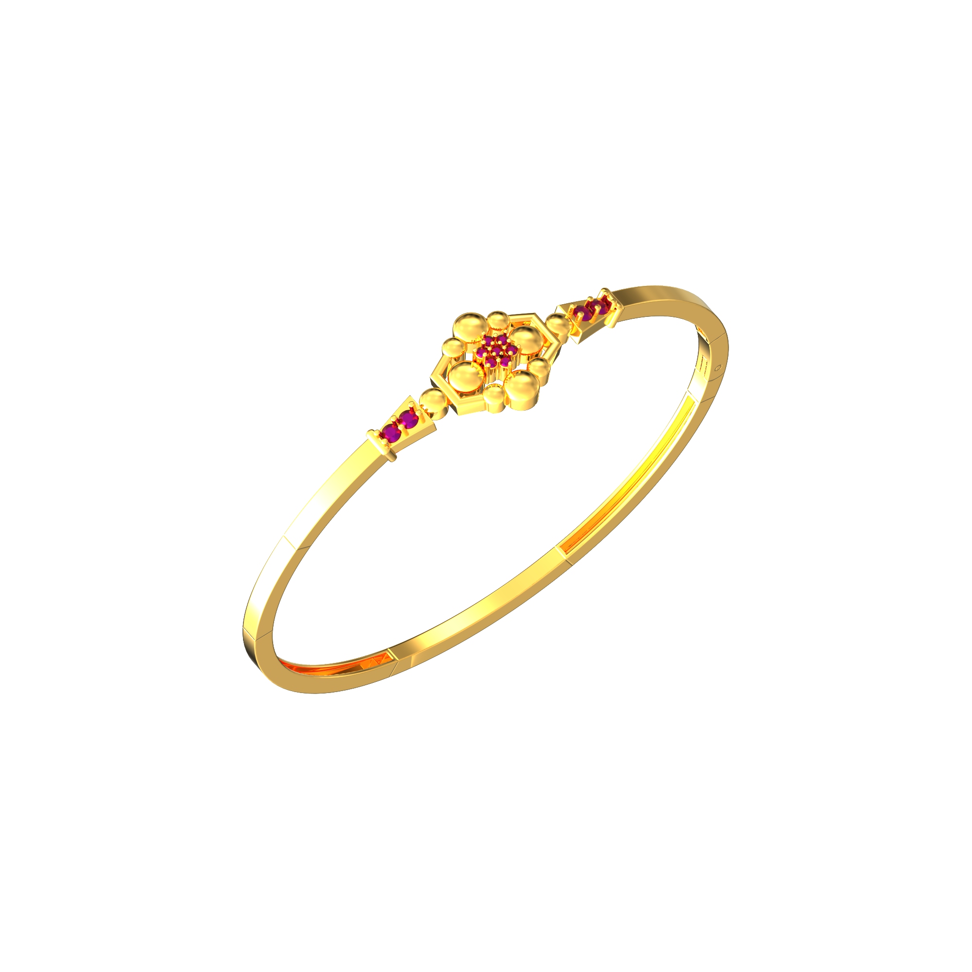 Hexagon Shape Gold Bracelet
