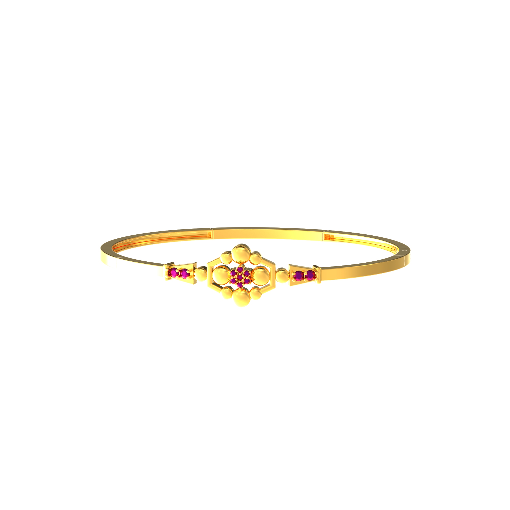Hexagon Shape Gold Bracelet